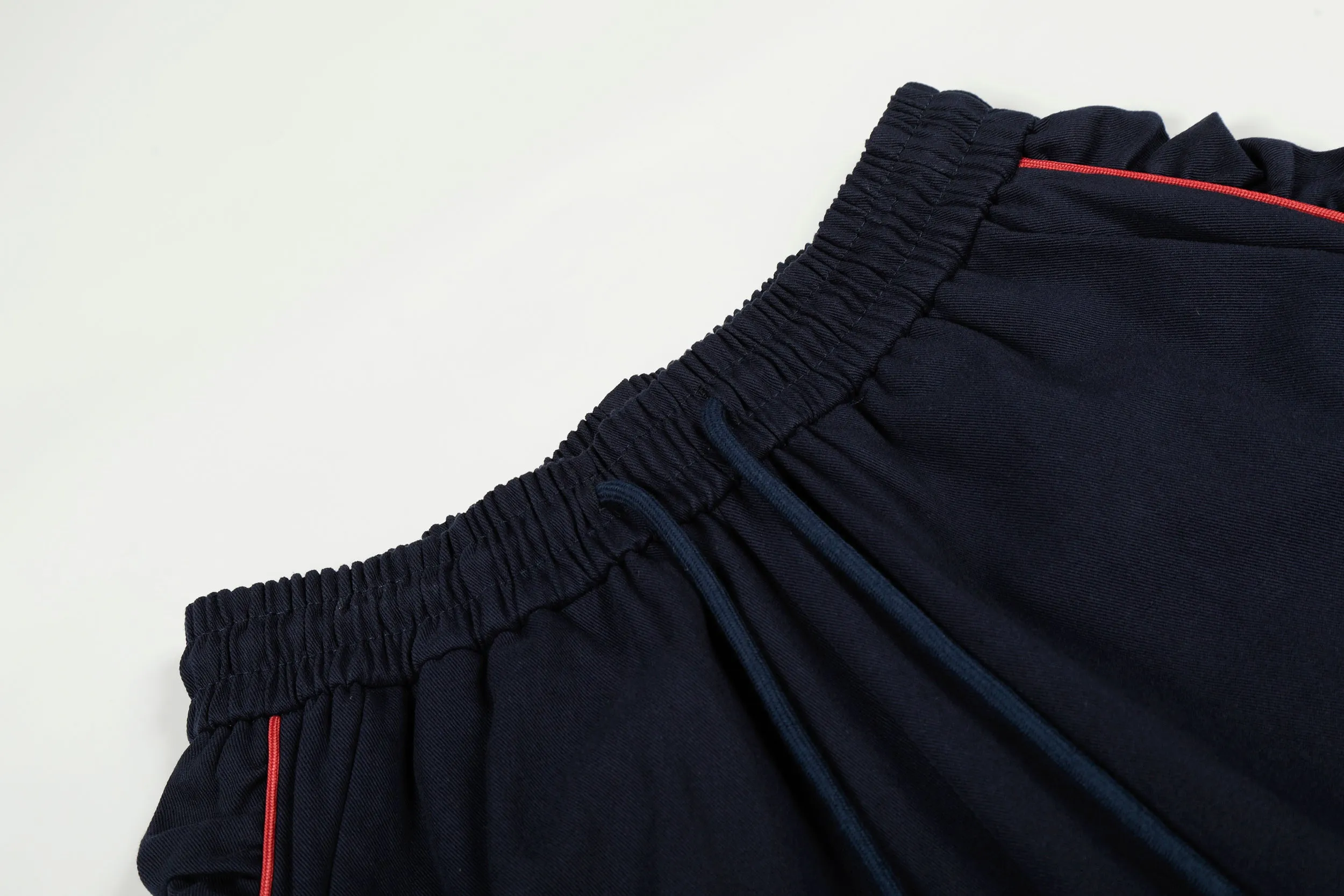 Omirad Side Pleated Shield Patch Wide-Leg Pants sold by Omirad product image thumbnail 4