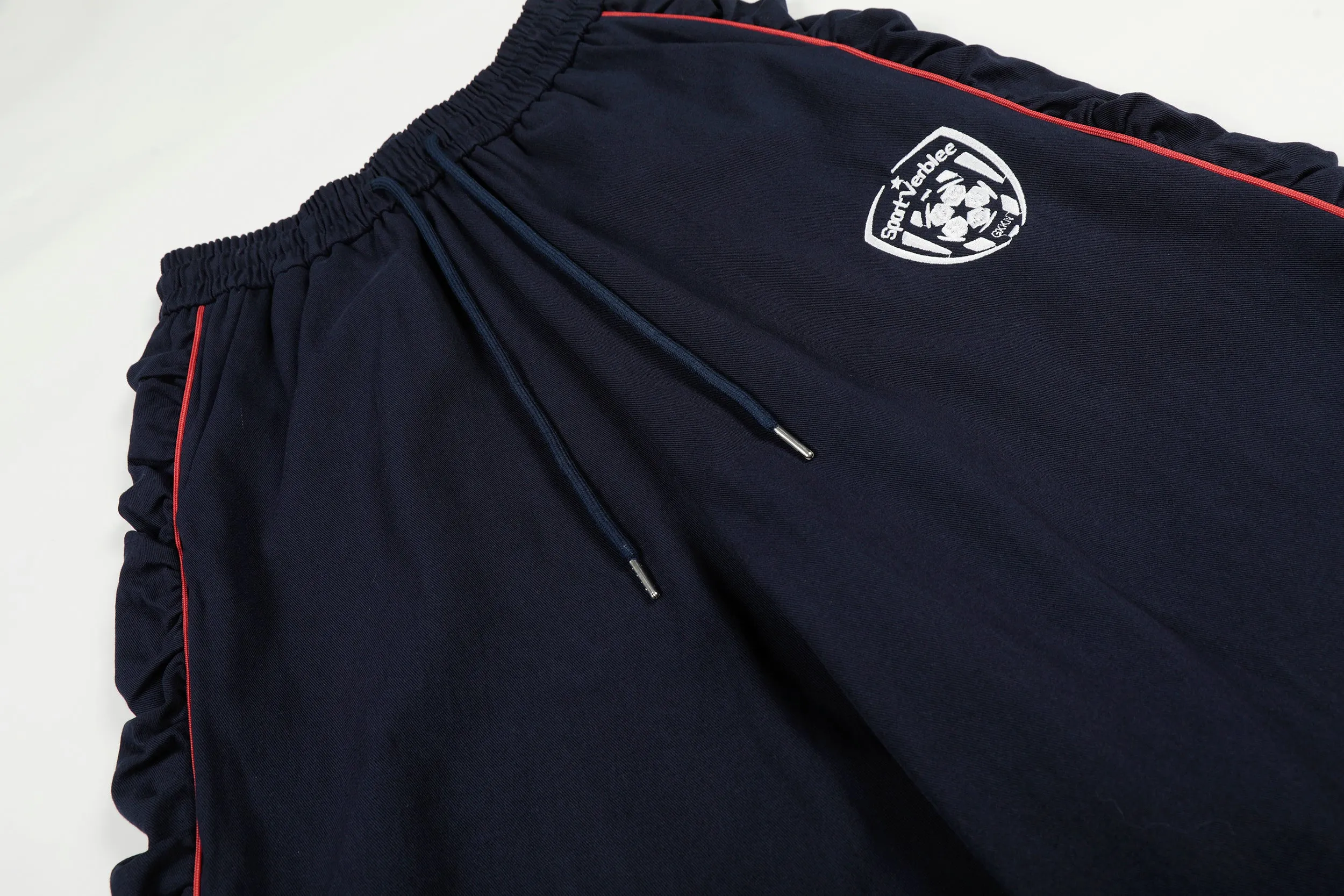 Omirad Side Pleated Shield Patch Wide-Leg Pants sold by Omirad product image thumbnail 5