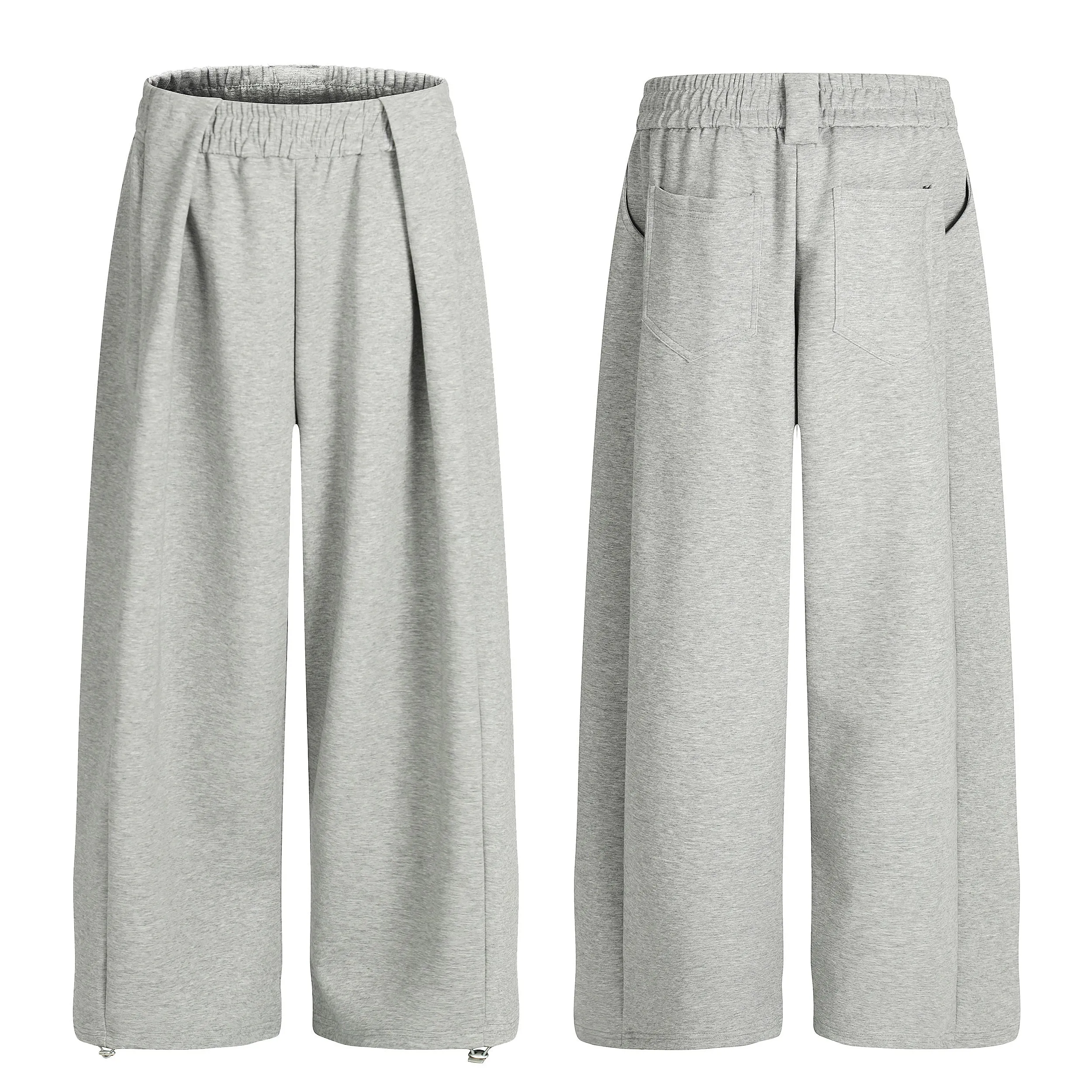 Omirad Pleated Relax Wide Pants – Light Grey sold by Omirad