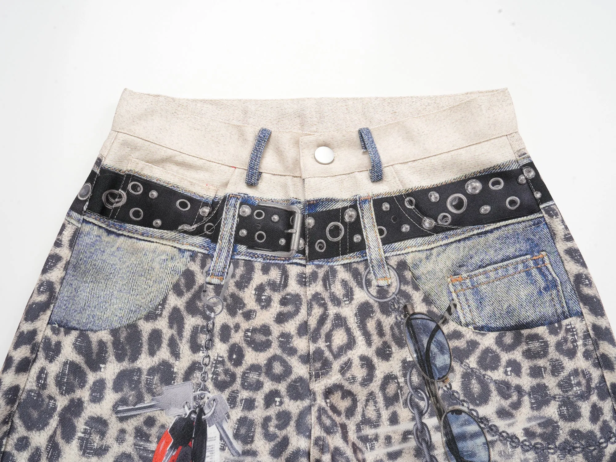 Omirad Leopard Patchwork Mesh Pants sold by Omirad product image thumbnail 4