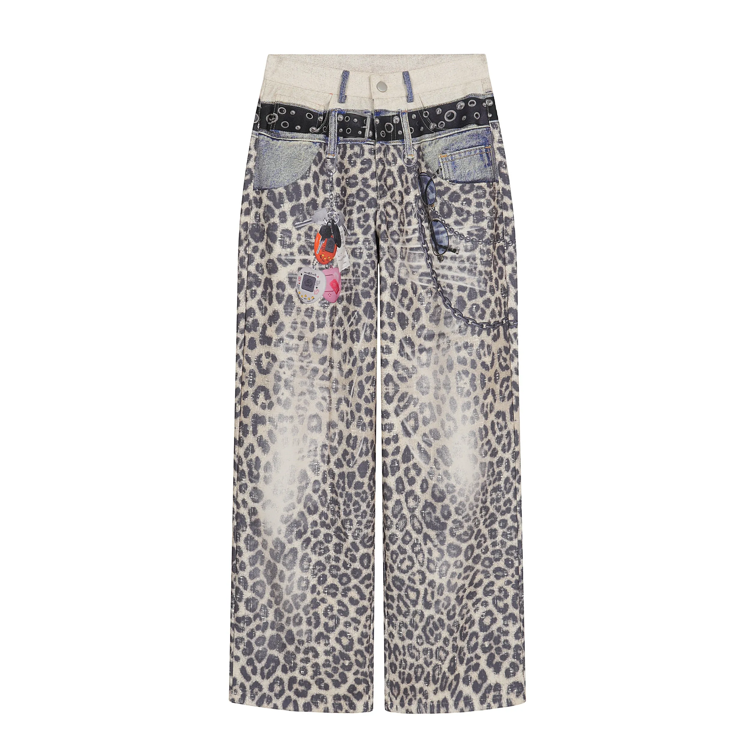 Omirad Leopard Patchwork Mesh Pants sold by Omirad product image thumbnail 2