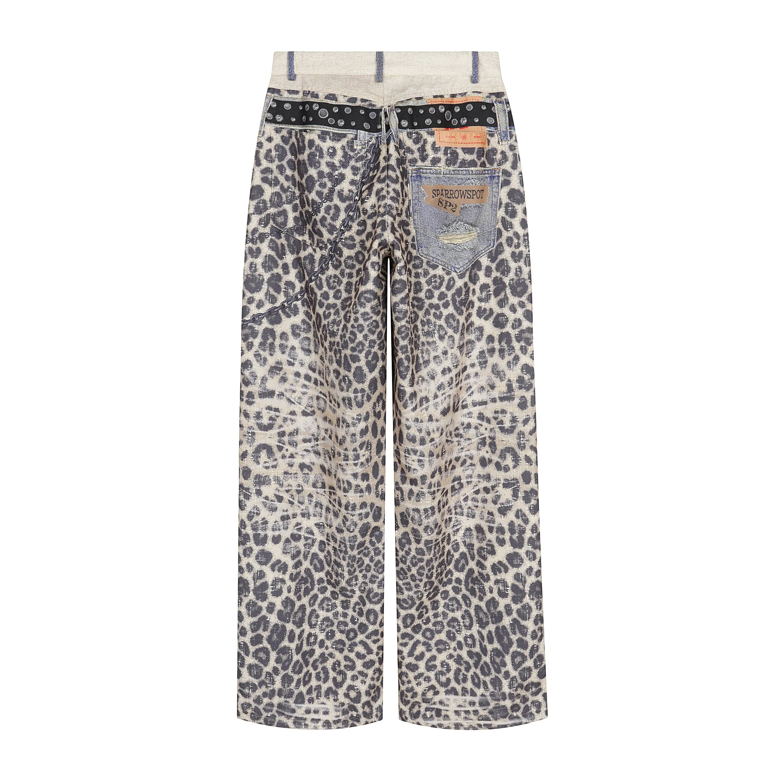 Omirad Leopard Patchwork Mesh Pants sold by Omirad product image thumbnail 3