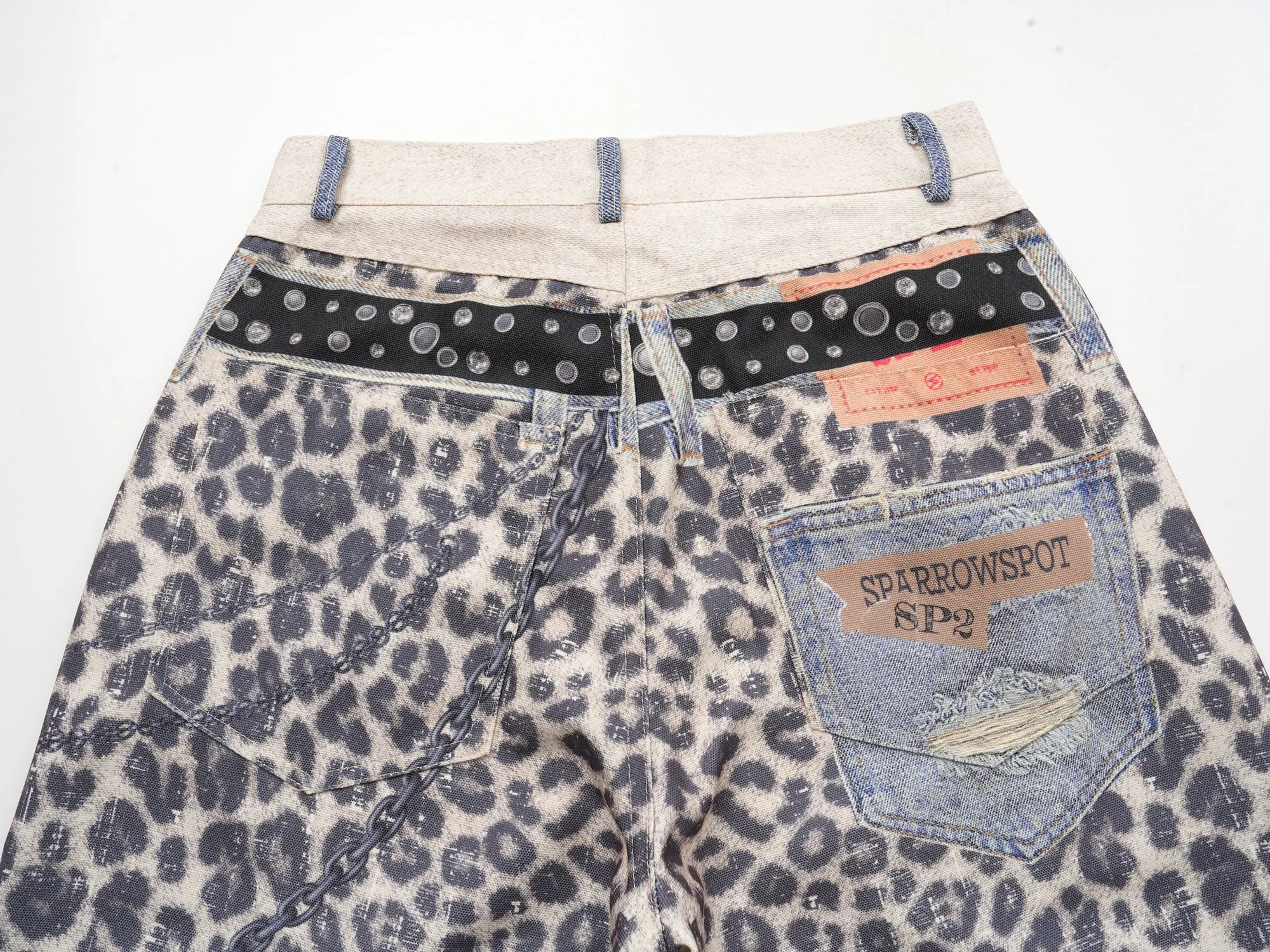 Omirad Leopard Patchwork Mesh Pants sold by Omirad product image thumbnail 5