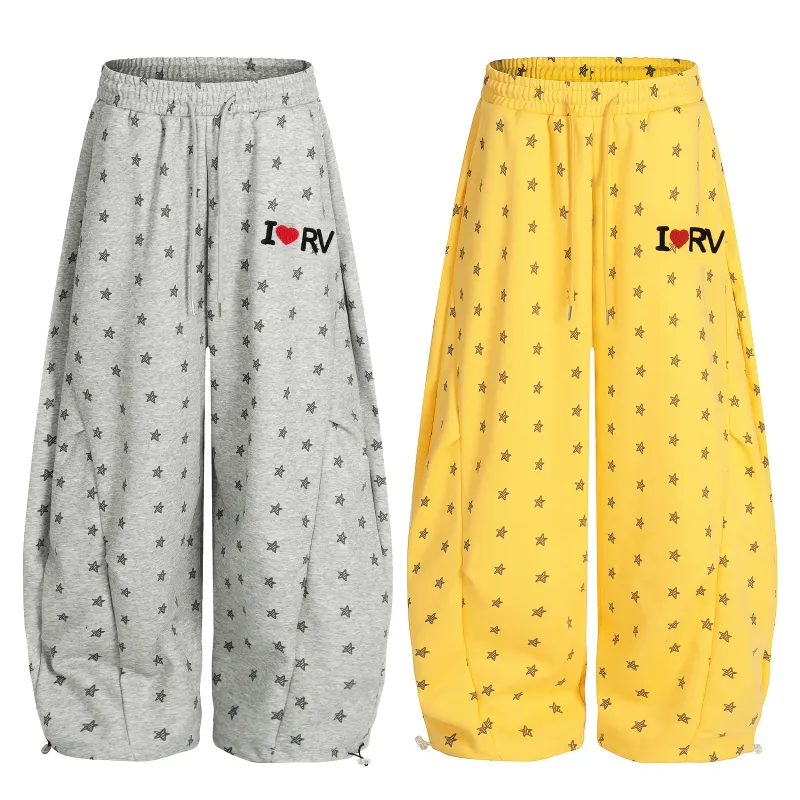 Omirad Star-Print Wide-Leg Sweatpants made by Omirad