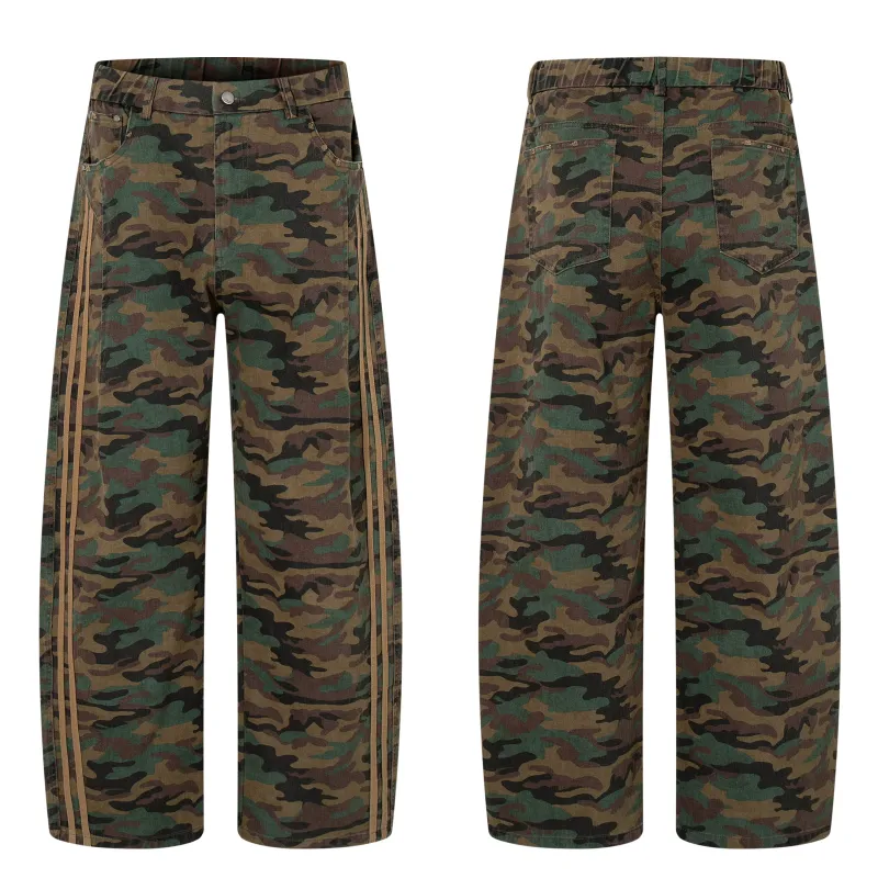 Omirad Camo Stripe Wide-Leg Pants made by Omirad