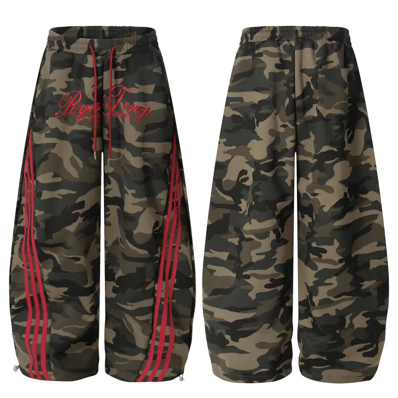 Omirad Camo Stripe Wide-Leg Pants made by Omirad
