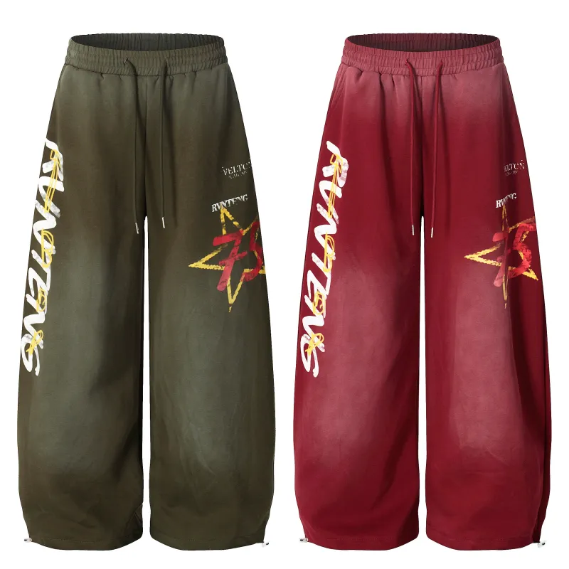 Omirad Gradient Graphic Wide-Leg Sweatpants made by Omirad