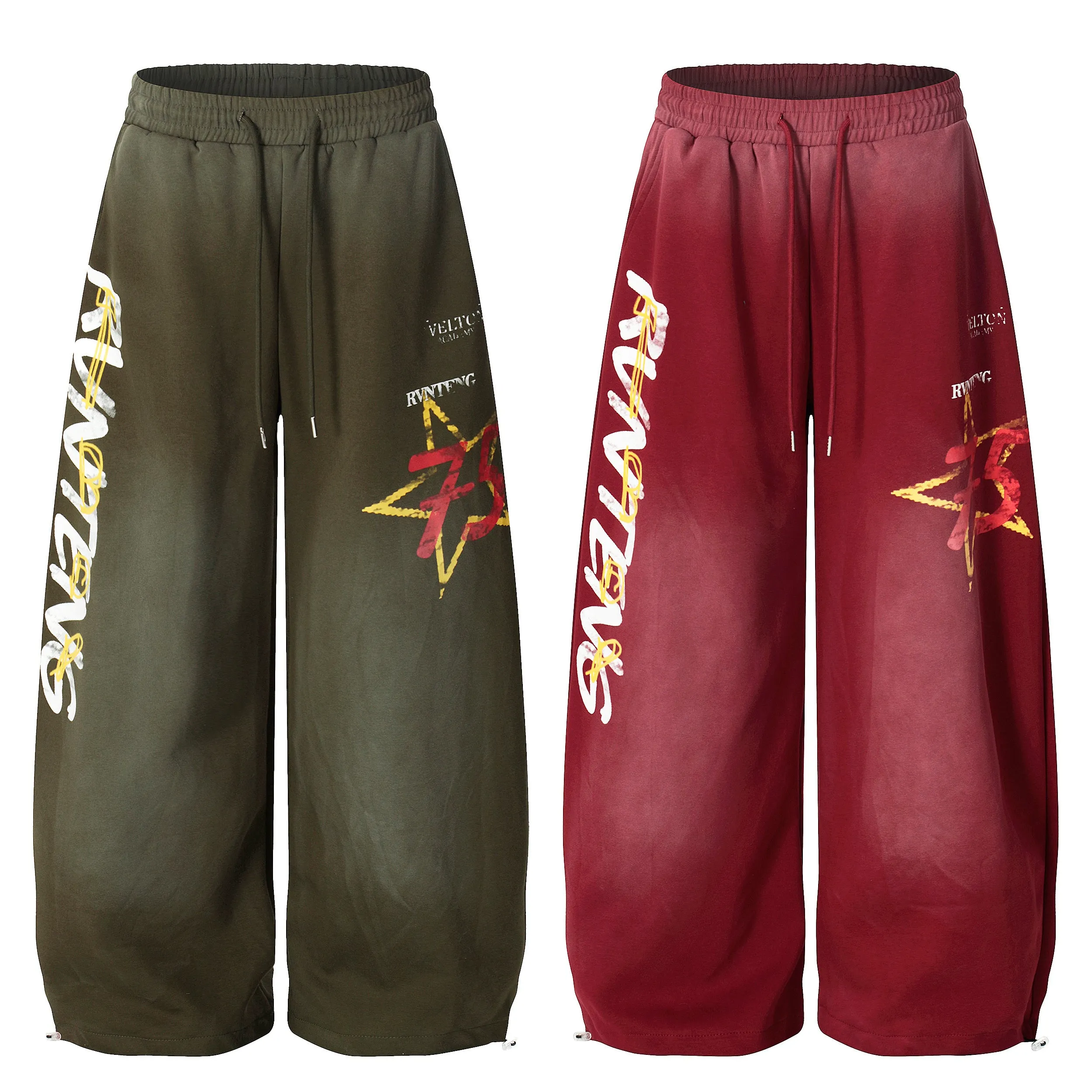 Omirad Gradient Graphic Wide-Leg Sweatpants sold by Omirad