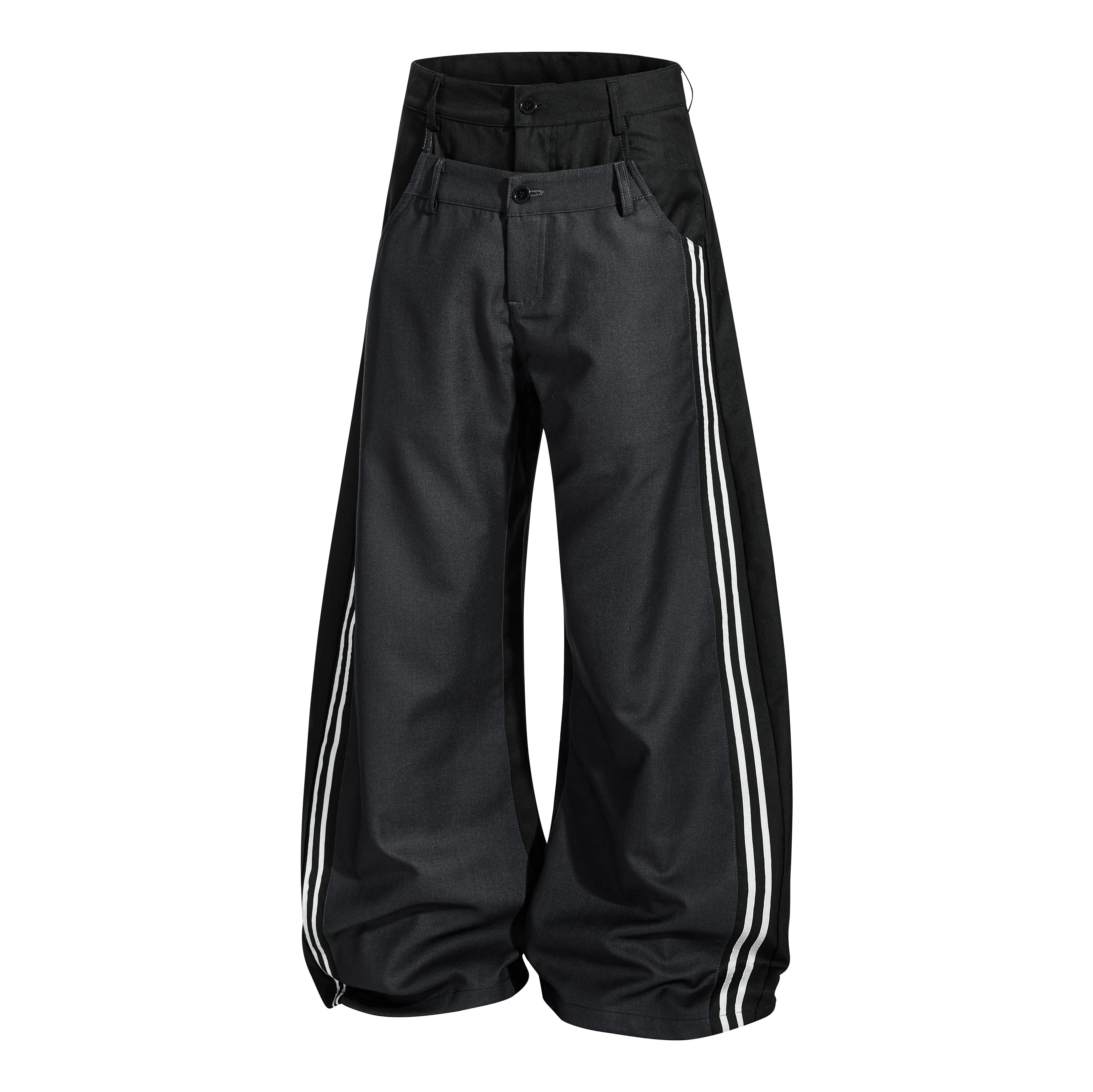 Omirad Dual-Panel Track Wide Pants sold by Omirad product image thumbnail 3