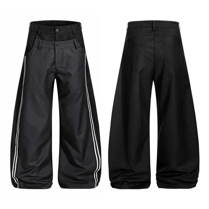 Omirad Dual-Panel Track Wide Pants made by Omirad