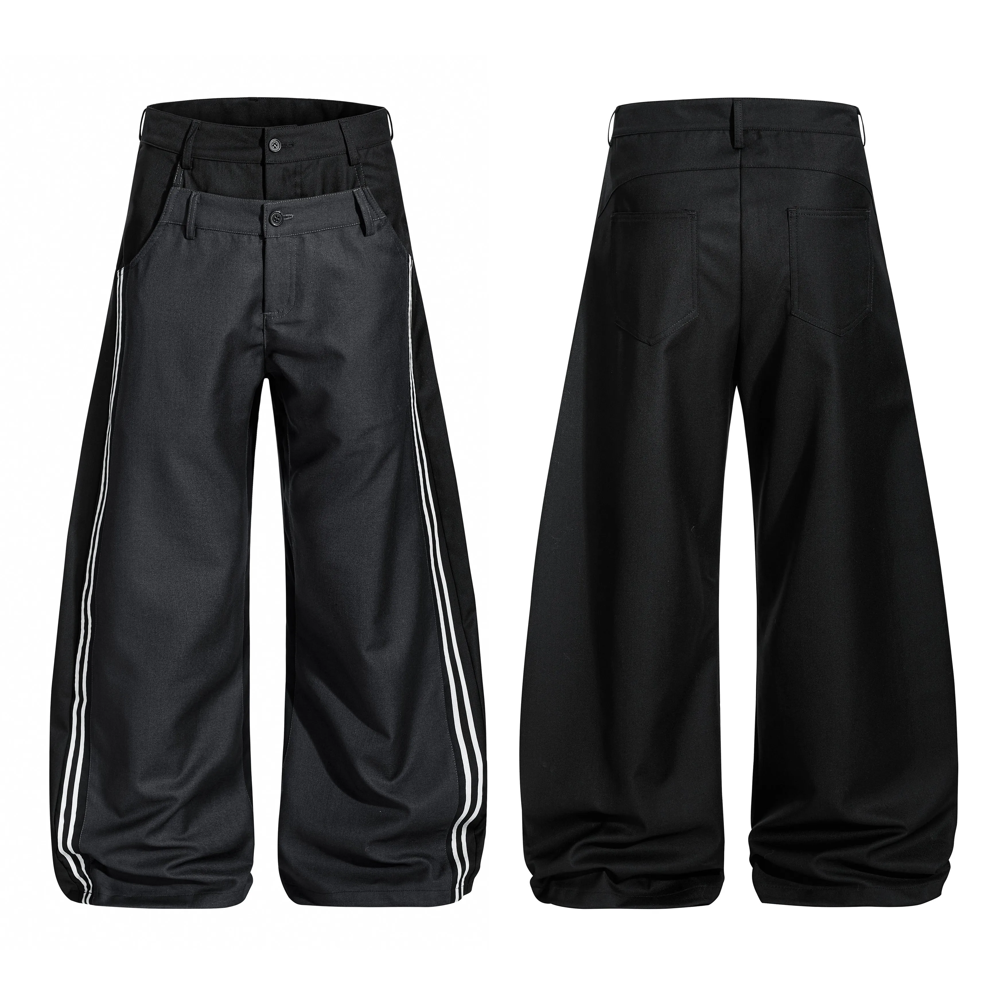 Omirad Dual-Panel Track Wide Pants sold by Omirad
