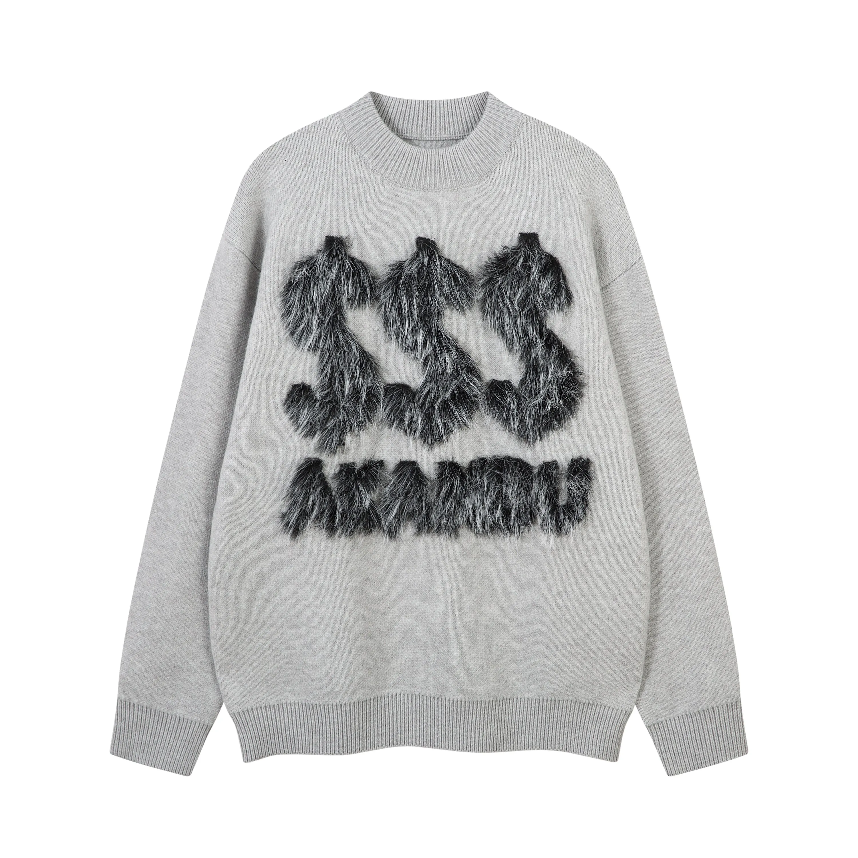 Omirad Furry Lettering Knit Sweater sold by Omirad product image thumbnail 5