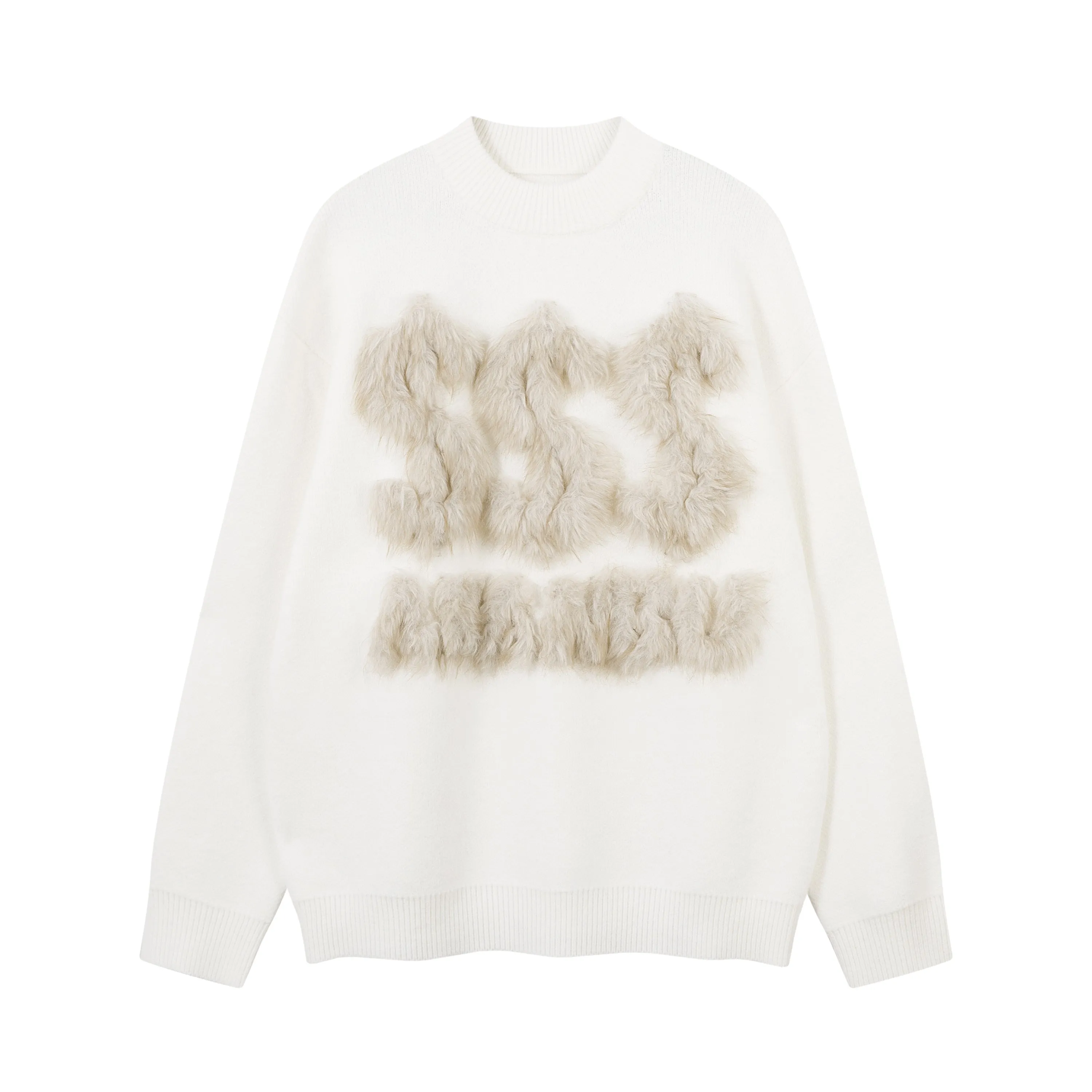 Omirad Furry Lettering Knit Sweater sold by Omirad product image thumbnail 3