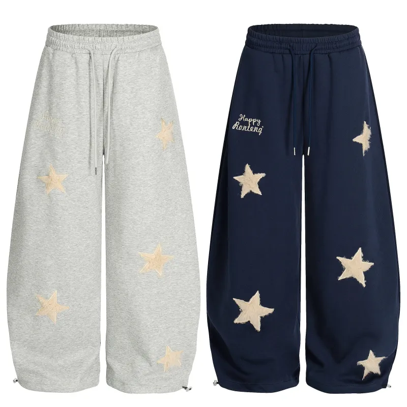 Omirad Fuzzy Star Wide-Leg Sweatpants made by Omirad