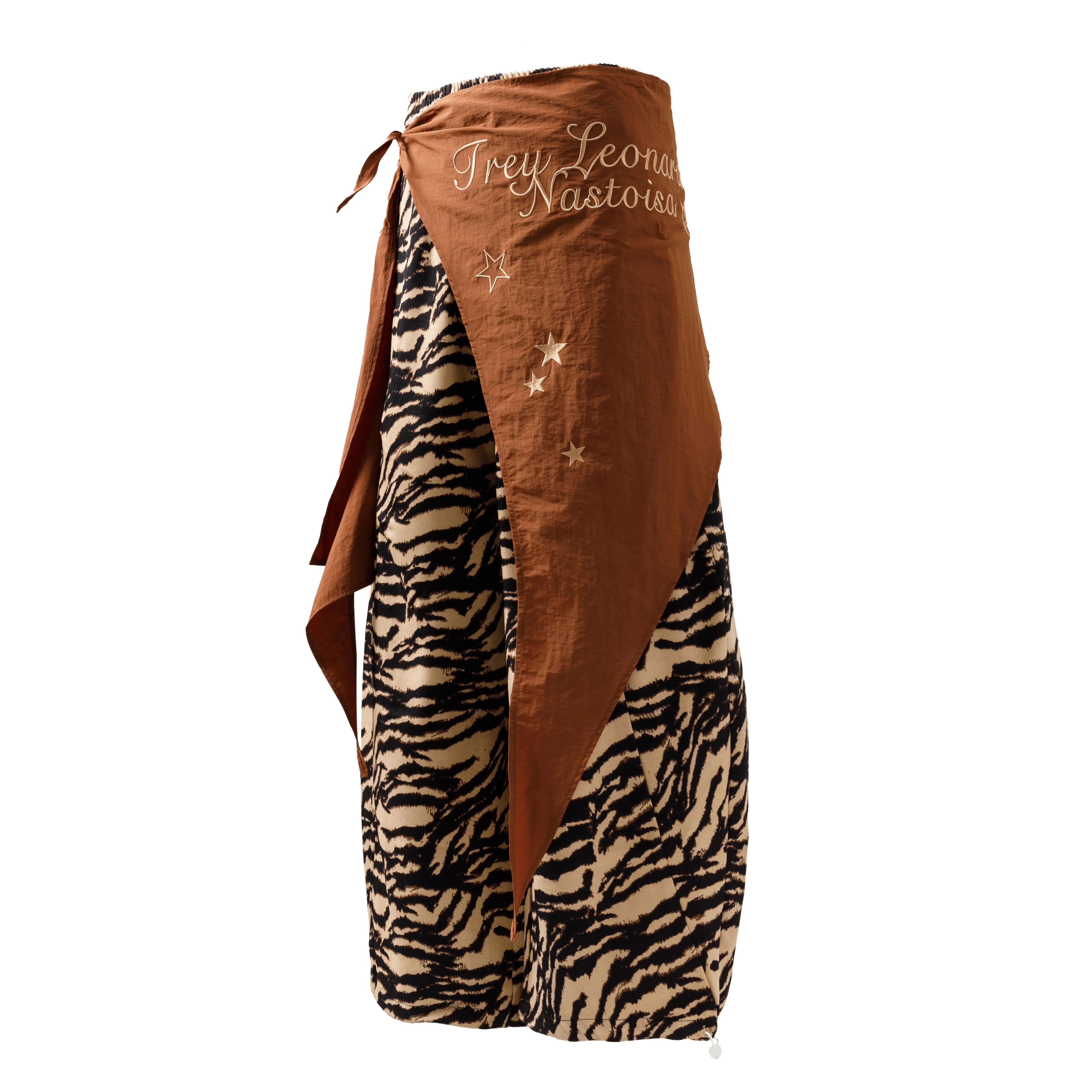 Omirad Zebra Wrap Panel Wide-Leg Mesh Pants sold by Omirad product image thumbnail 3
