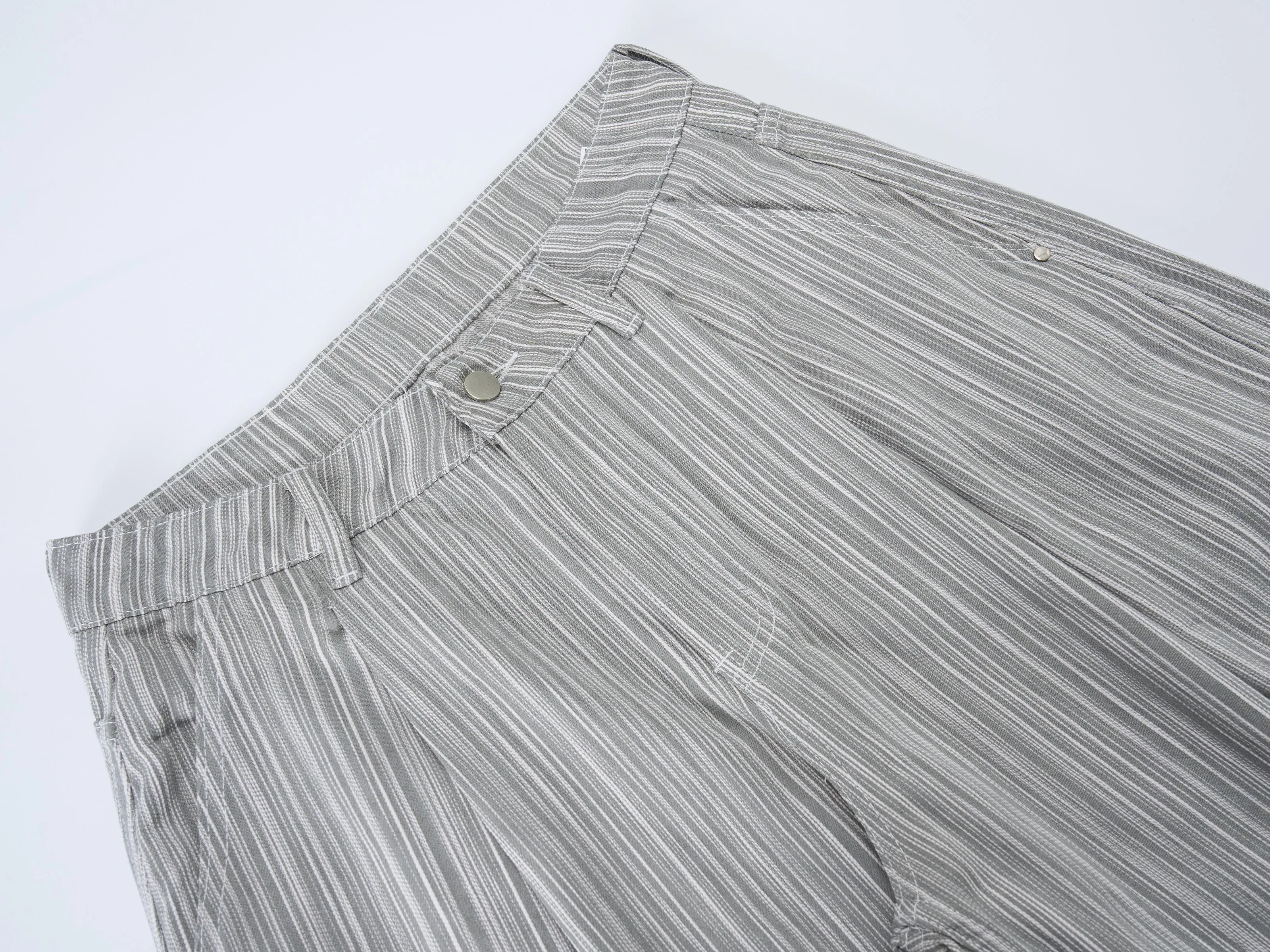 Omirad Striped Relaxed Wide-Leg Pants sold by Omirad product image thumbnail 4