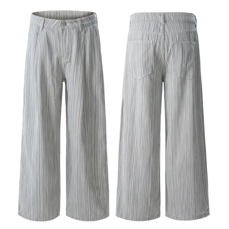 Omirad Striped Relaxed Wide-Leg Pants made by Omirad