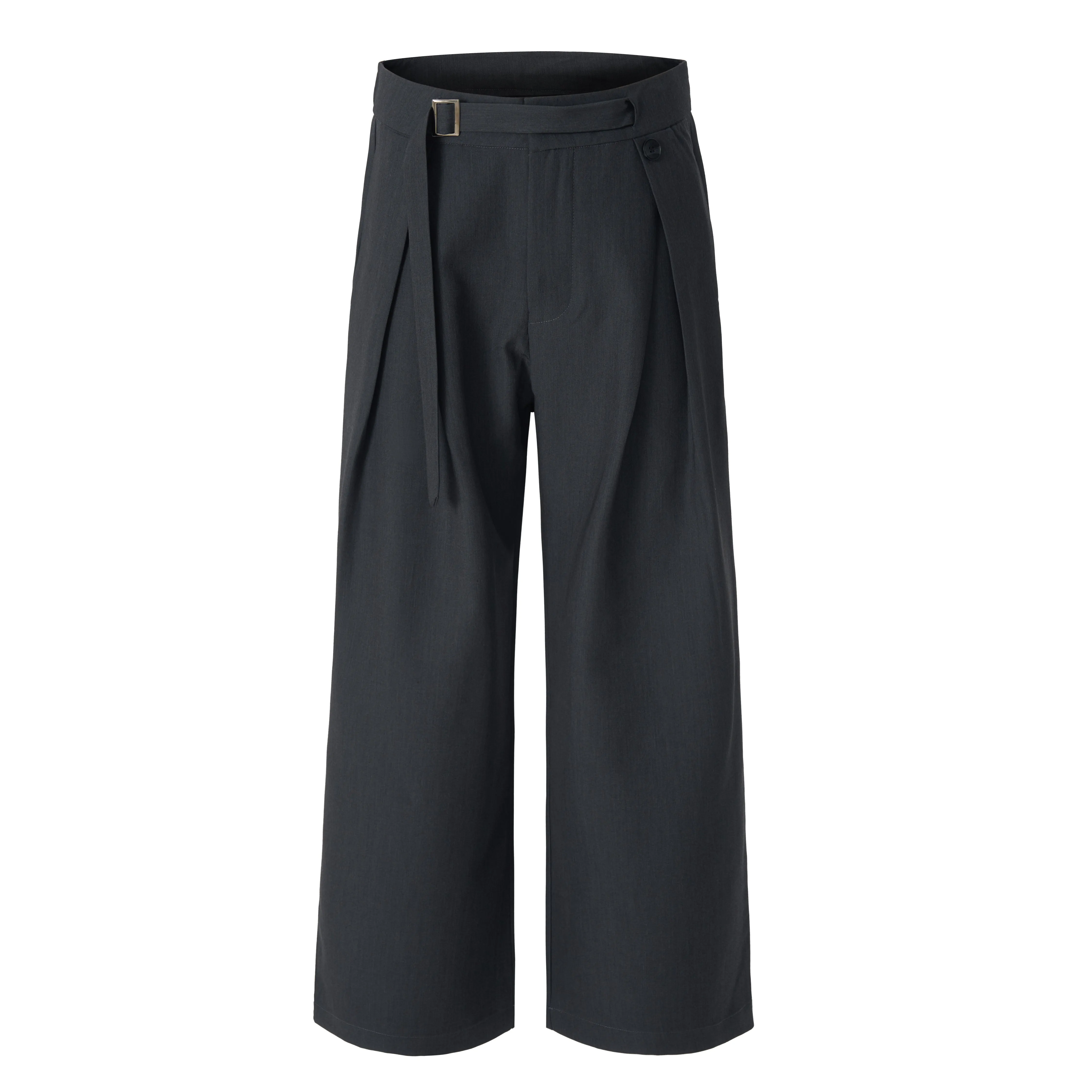 Omirad Buckle-Wrap Wide-Leg Trousers sold by Omirad product image thumbnail 4
