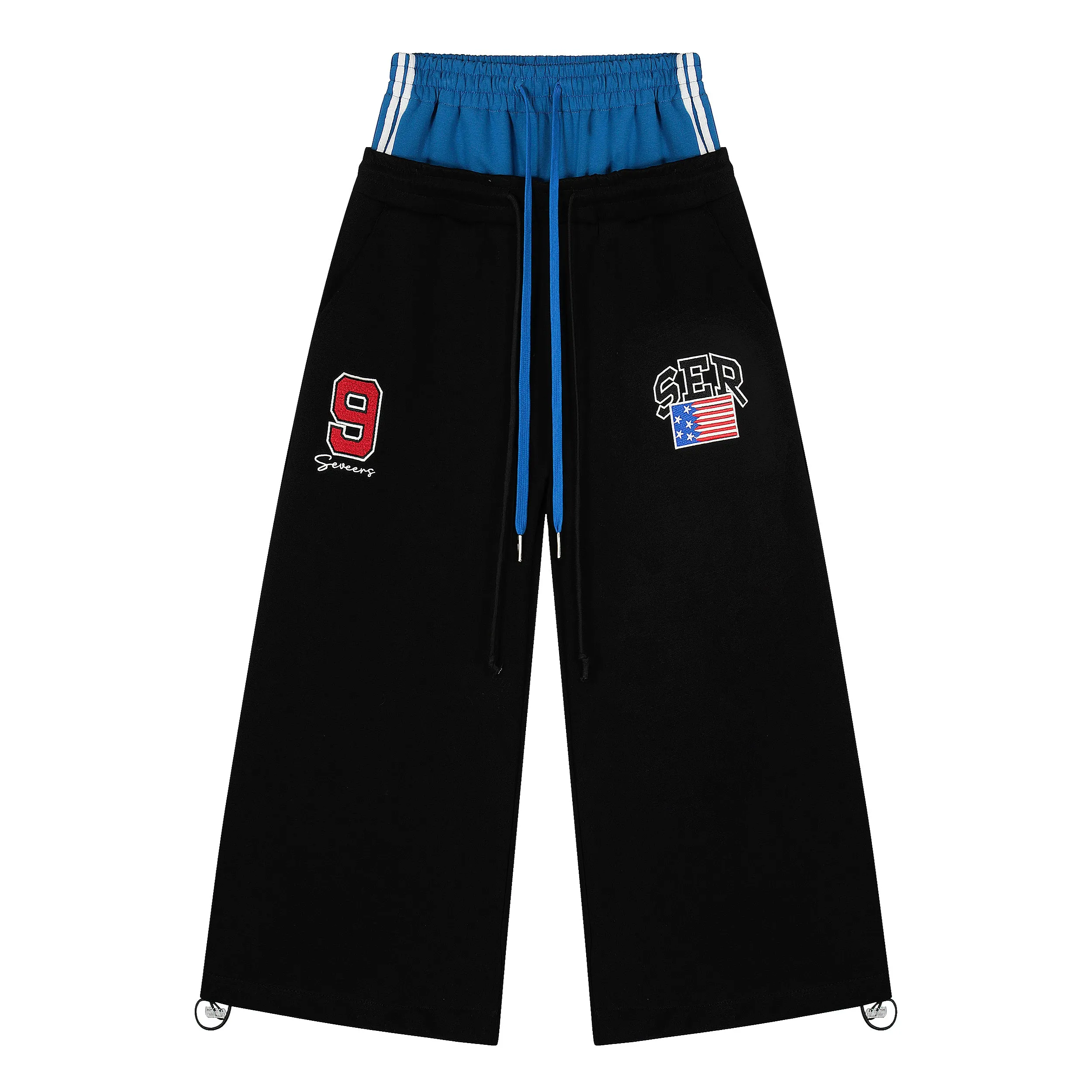 Omirad Varsity Patch Wide-Leg Sweatpants sold by Omirad product image thumbnail 4