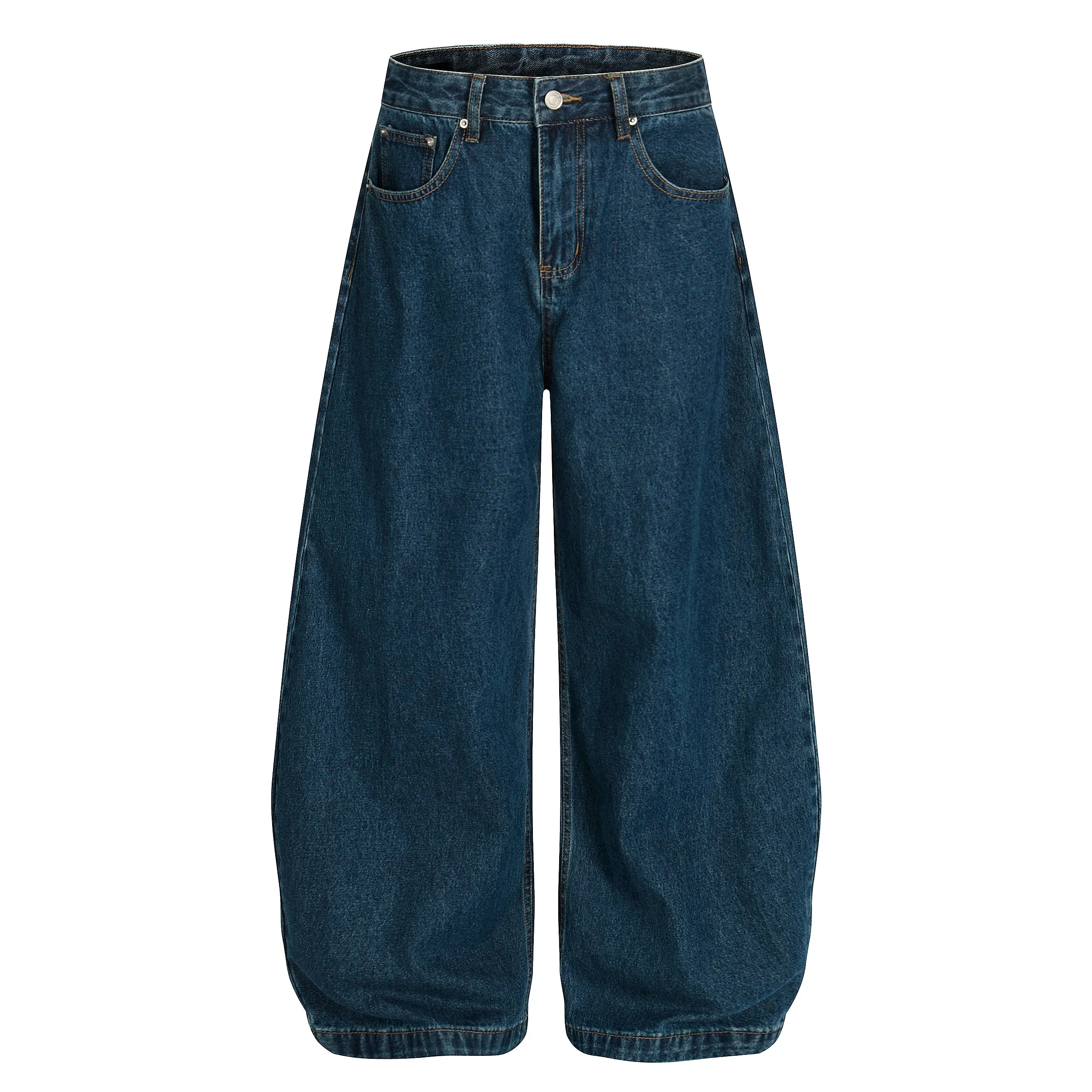 Omirad Deep Indigo Balloon Wide-Leg Jeans sold by Omirad product image thumbnail 2