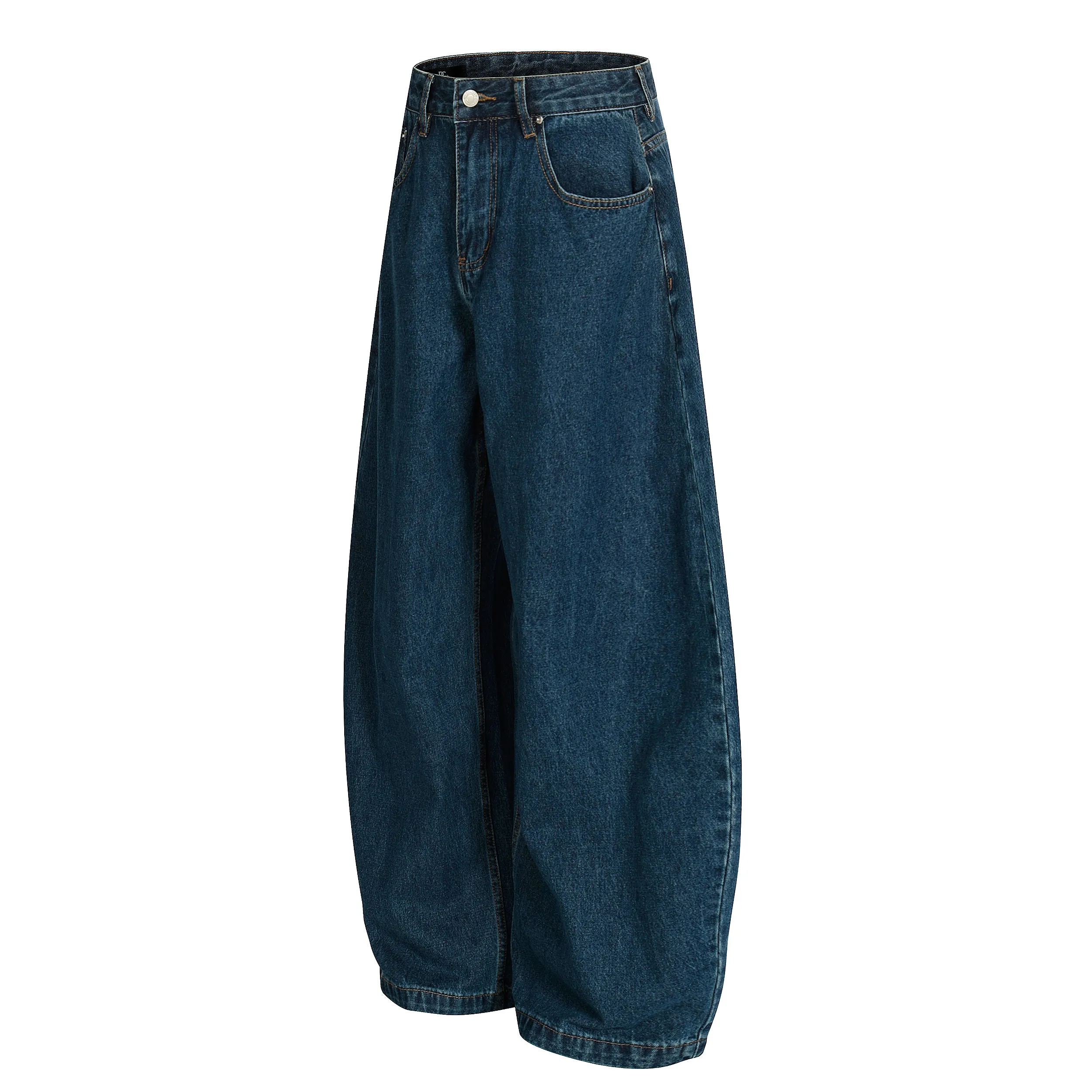 Omirad Deep Indigo Balloon Wide-Leg Jeans sold by Omirad product image thumbnail 3