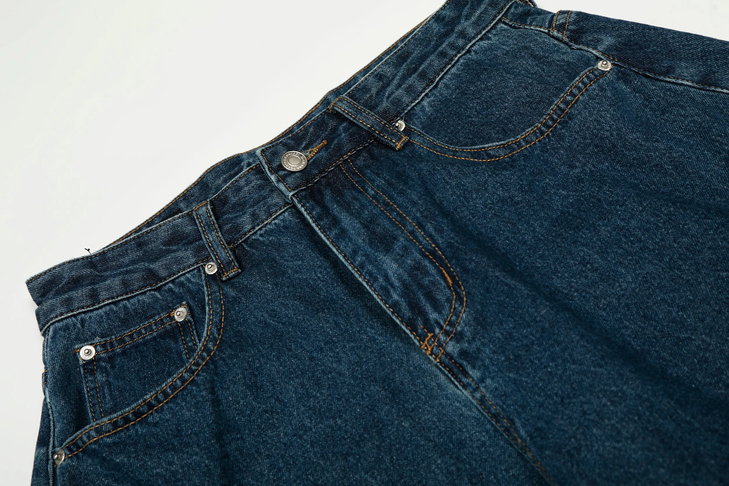 Omirad Deep Indigo Balloon Wide-Leg Jeans sold by Omirad product image thumbnail 5