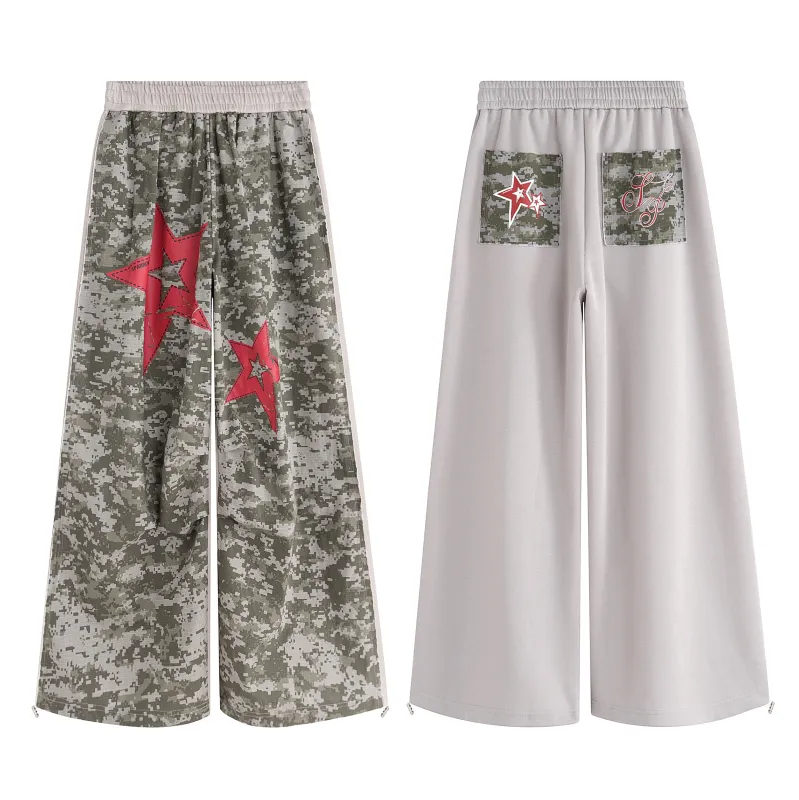 Omirad Digital Camo Star Wide-Leg Pants made by Omirad