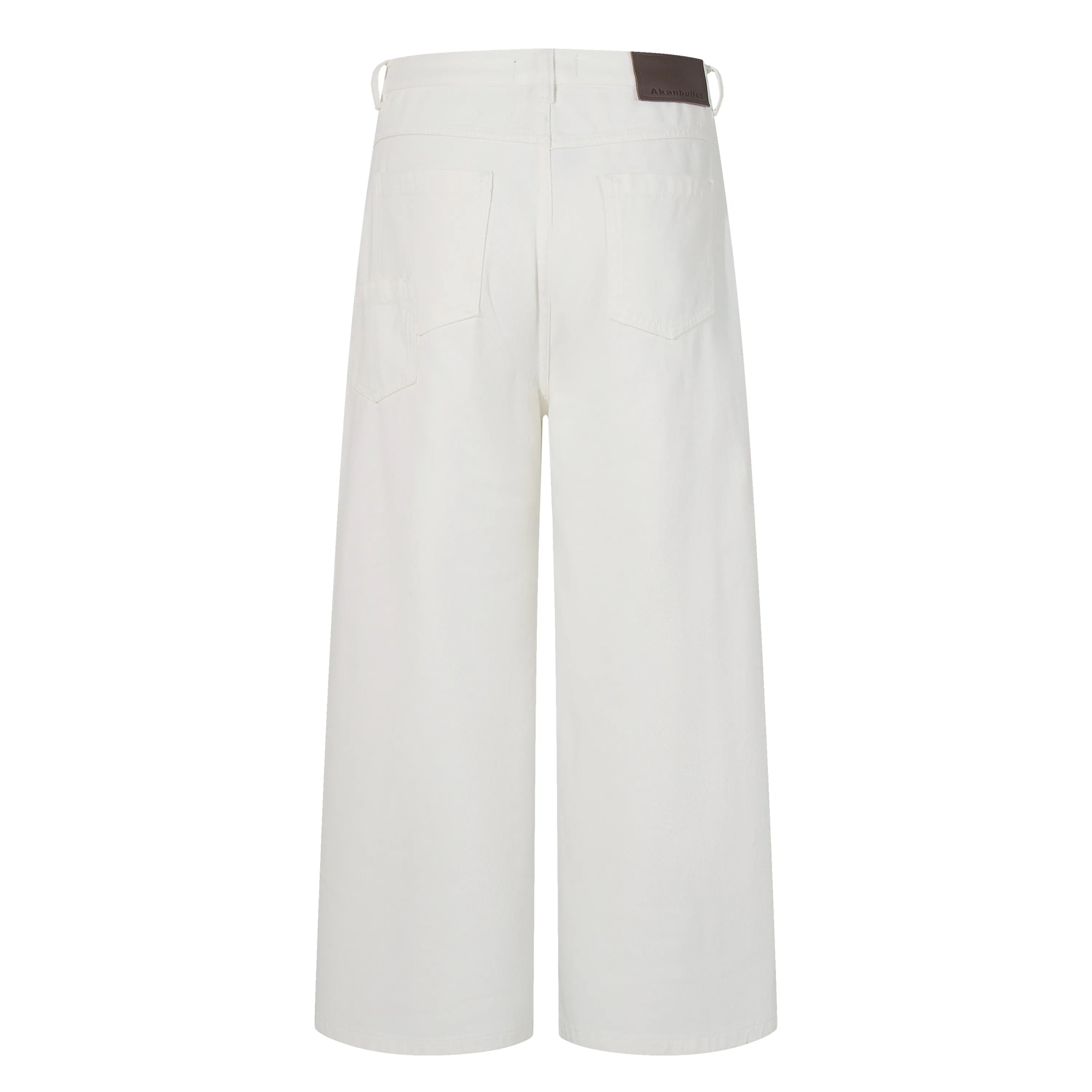 Omirad Clean-Edge White Wide-Leg Jeans sold by Omirad product image thumbnail 4