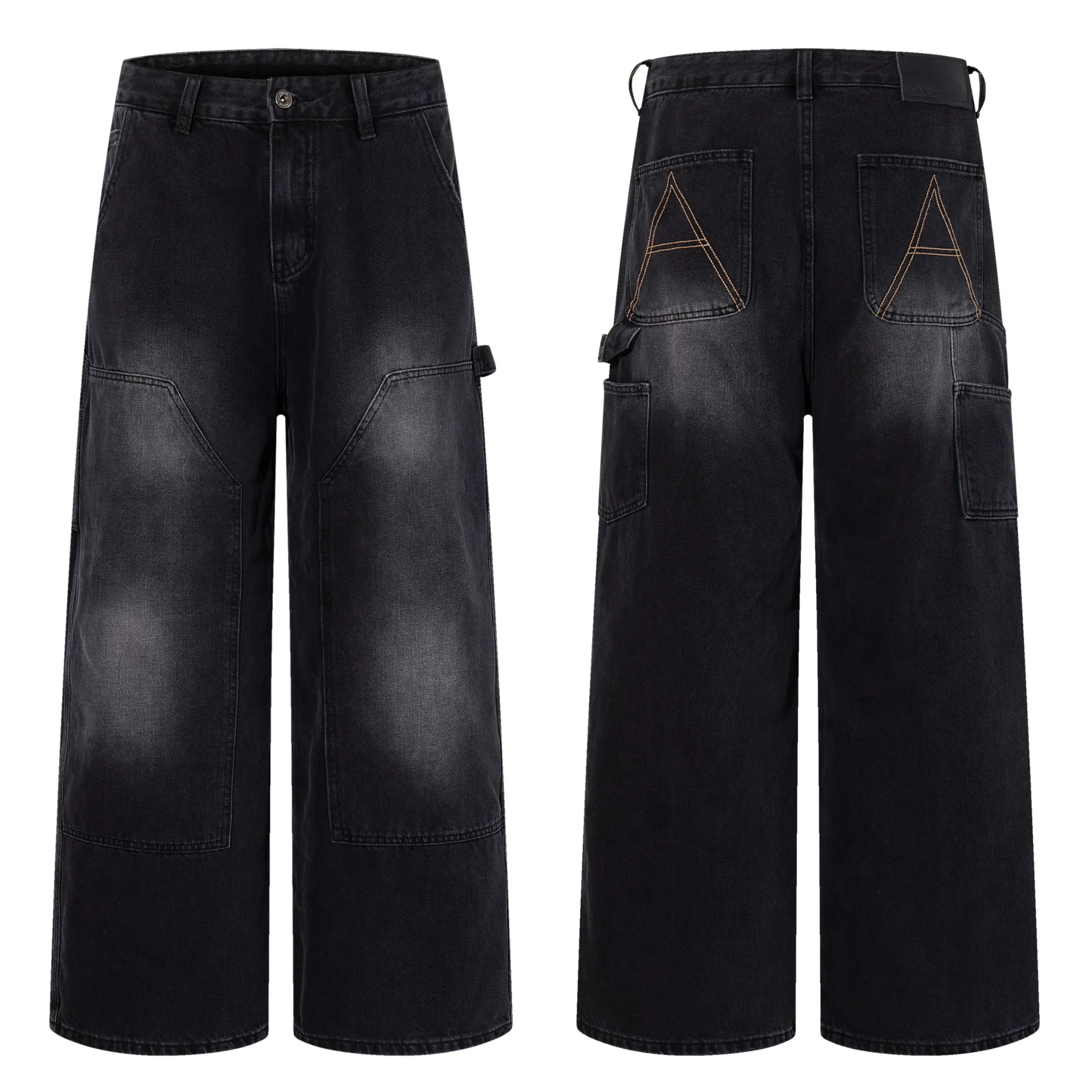 Omirad Gradient Workwear Wide-Leg Jeans sold by Omirad