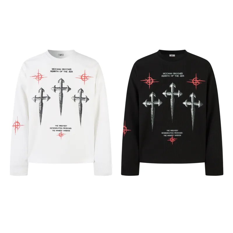 Omirad Gothic Cross Long Sleeve Tee made by Omirad