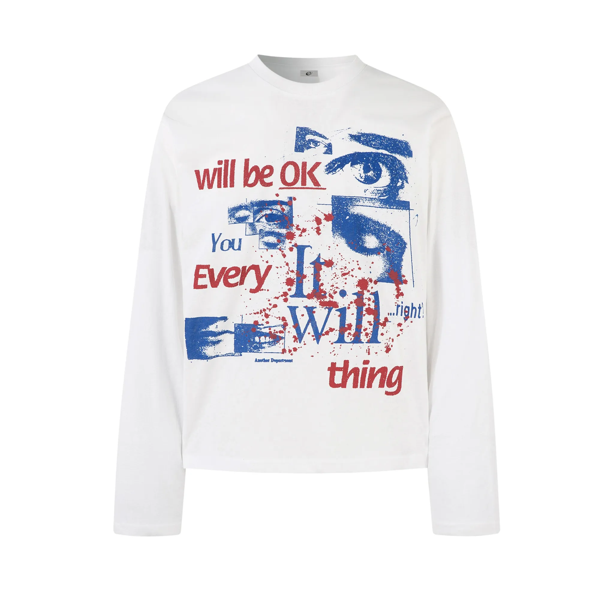Omirad Mixed-Text Graphic Long Sleeve Tee sold by Omirad product image thumbnail 2