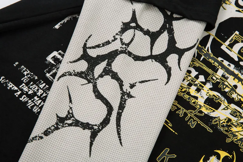 Omirad Layered Graphic Long Sleeve Tee sold by Omirad product image thumbnail 4