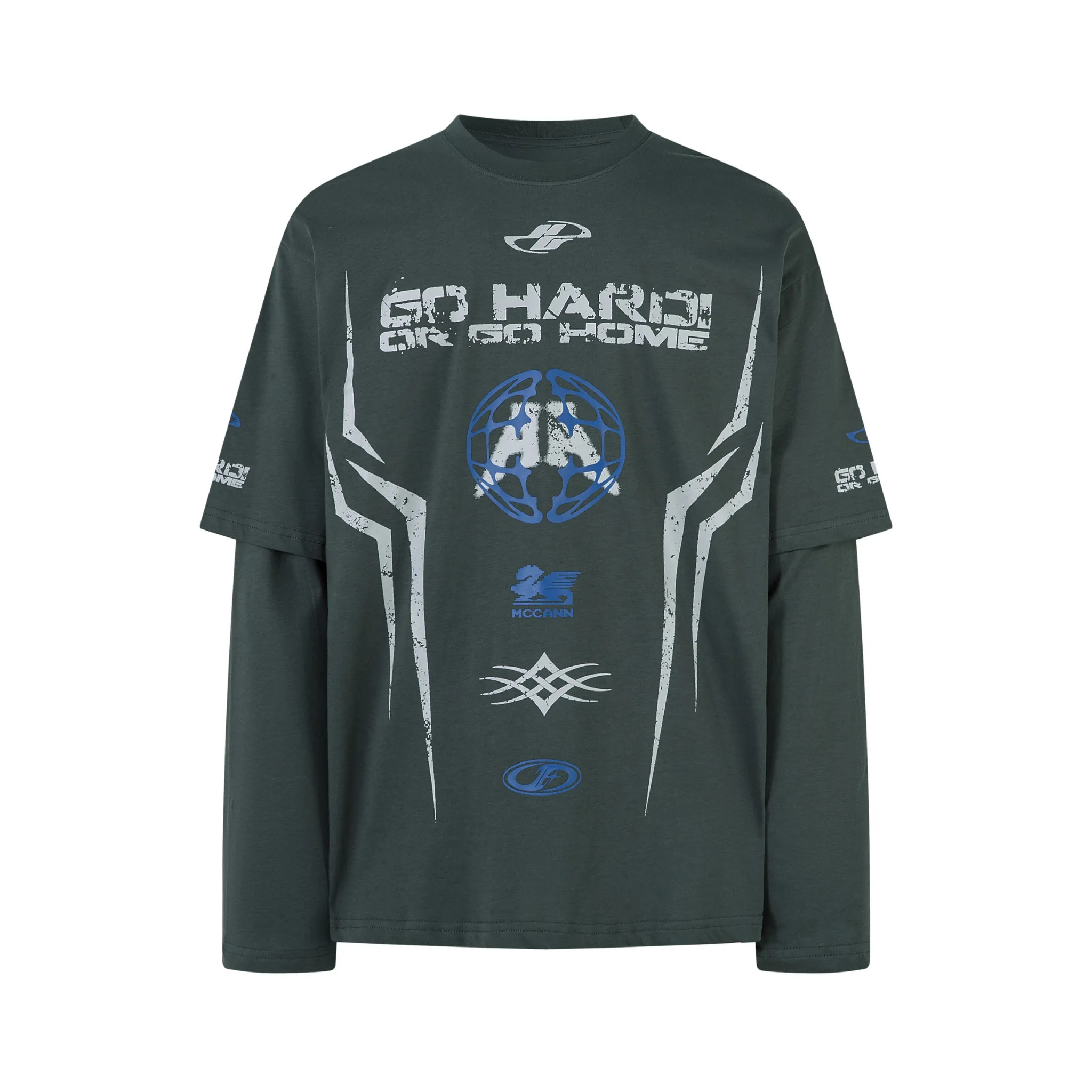 Omirad Layered Racing Graphic Long Sleeve Tee sold by Omirad product image thumbnail 2