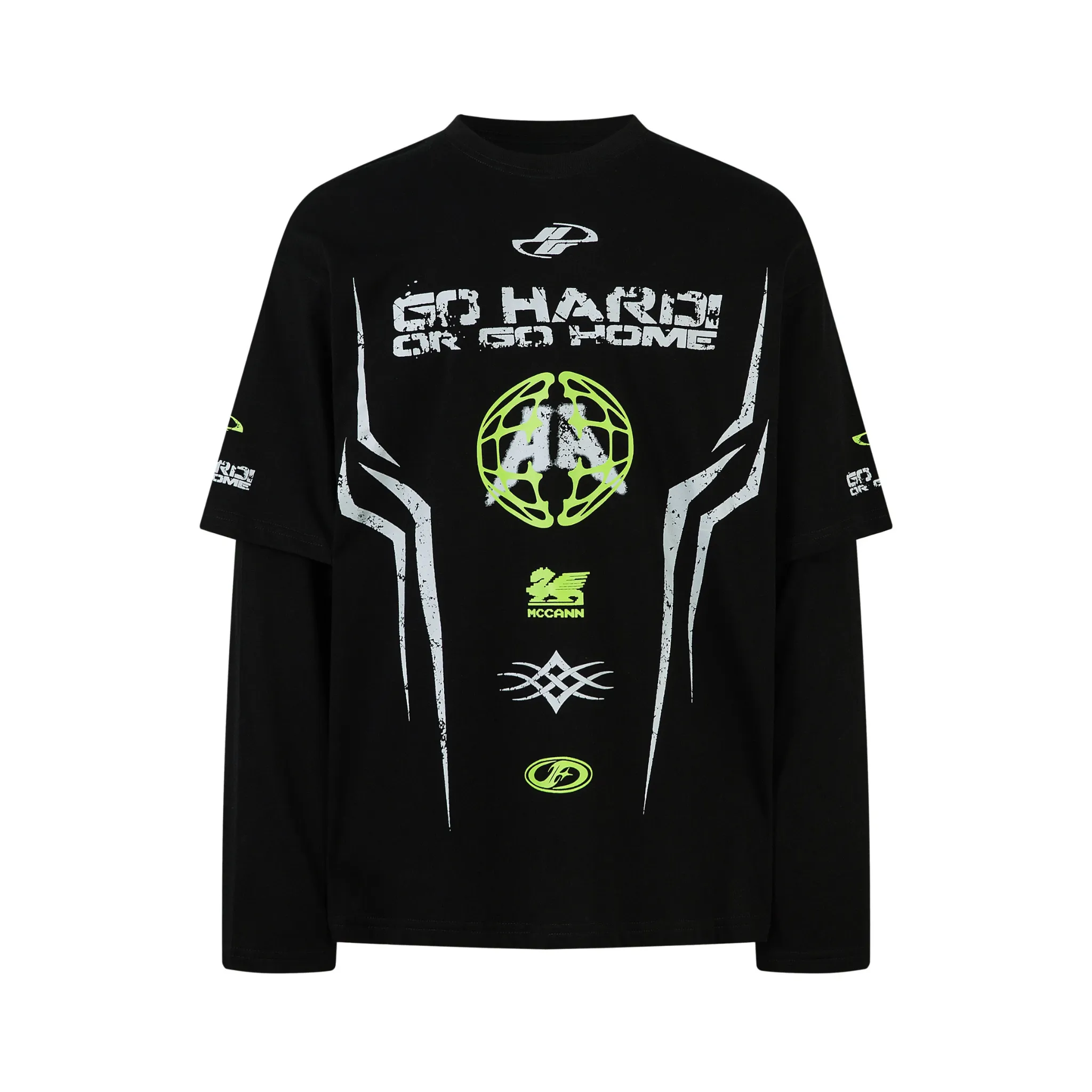 Omirad Layered Racing Graphic Long Sleeve Tee sold by Omirad product image thumbnail 4