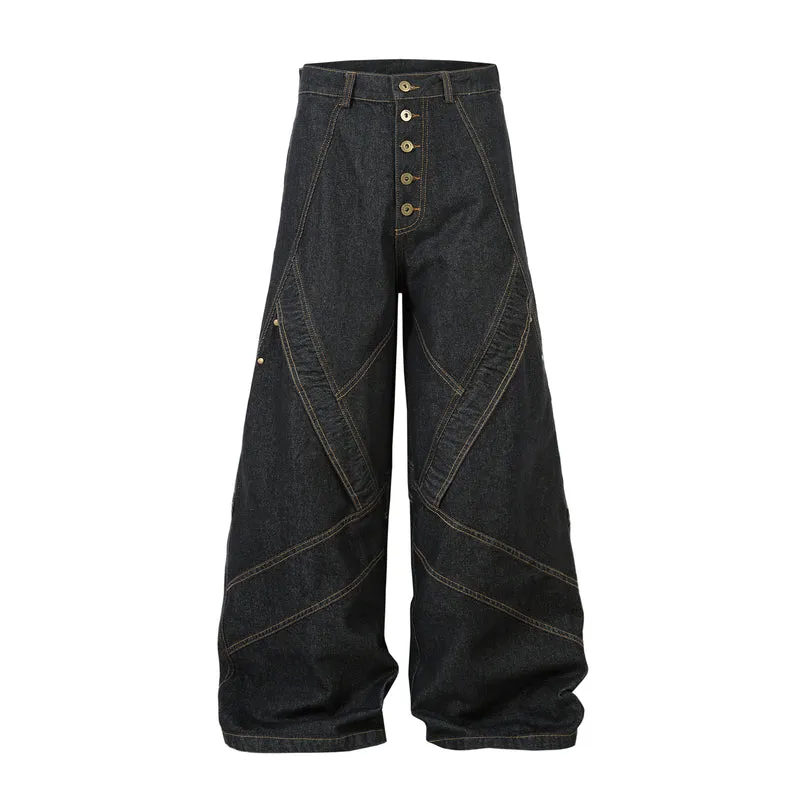 Omirad Multi-Panel Wide-Leg Denim Pants sold by Omirad product image thumbnail 2