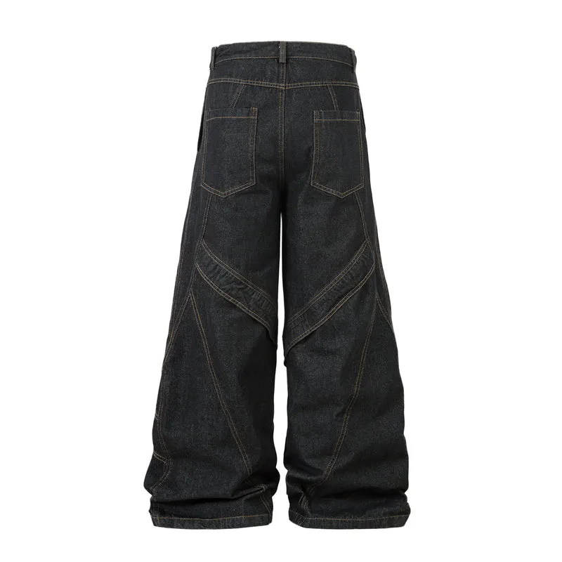 Omirad Multi-Panel Wide-Leg Denim Pants sold by Omirad product image thumbnail 4