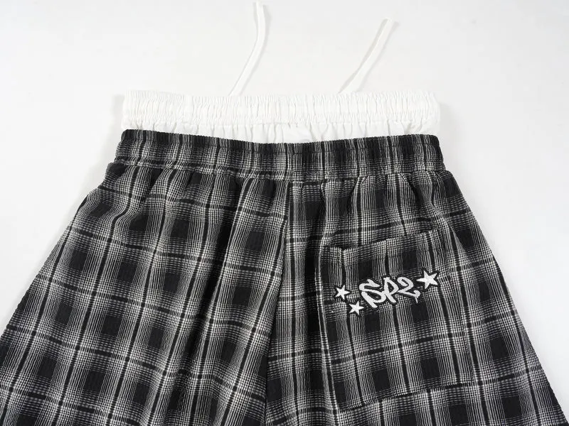 Omirad Plaid Wide-Leg Track Pants sold by Omirad product image thumbnail 5