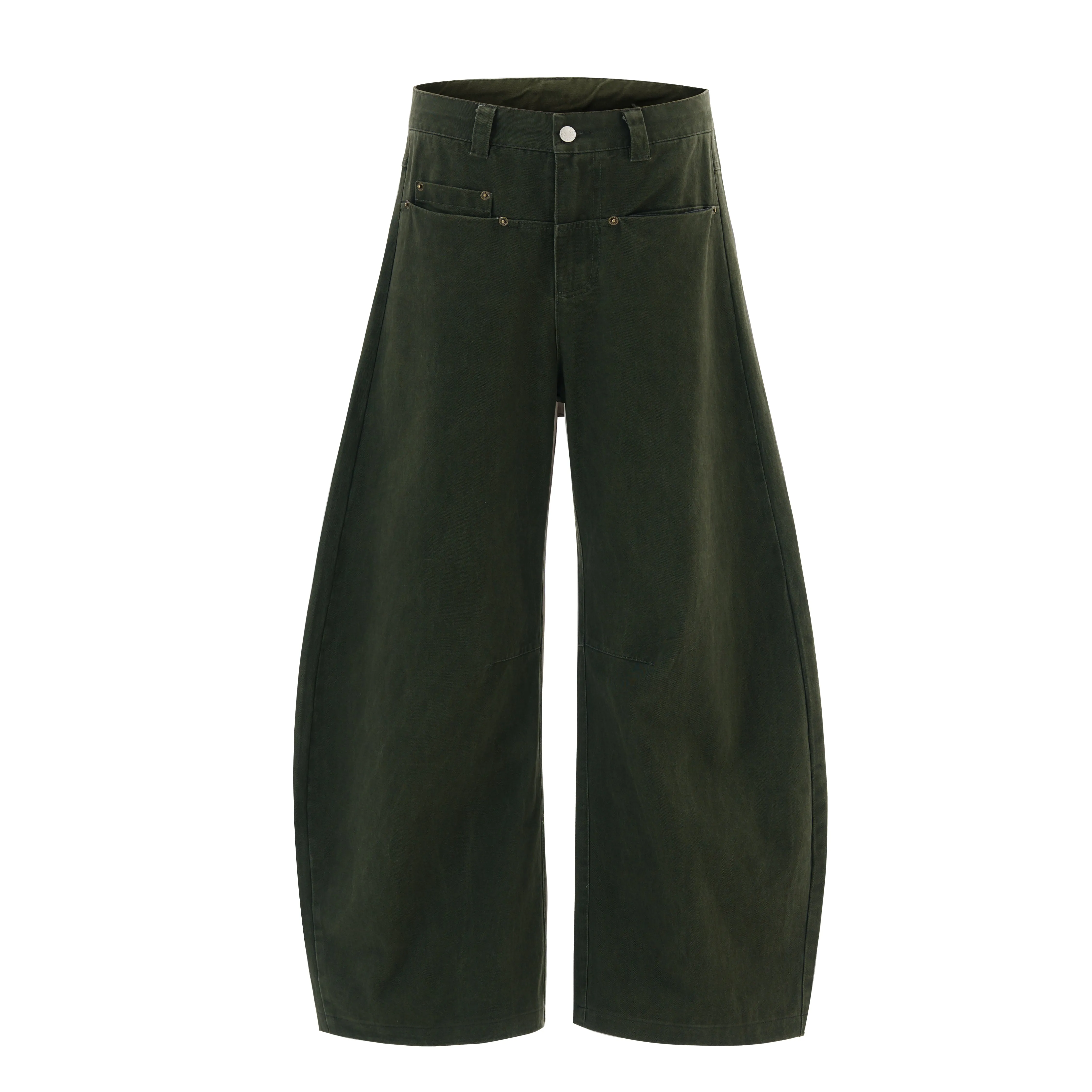 Omirad Minimalist Wide-Leg Canvas Trousers sold by Omirad product image thumbnail 3