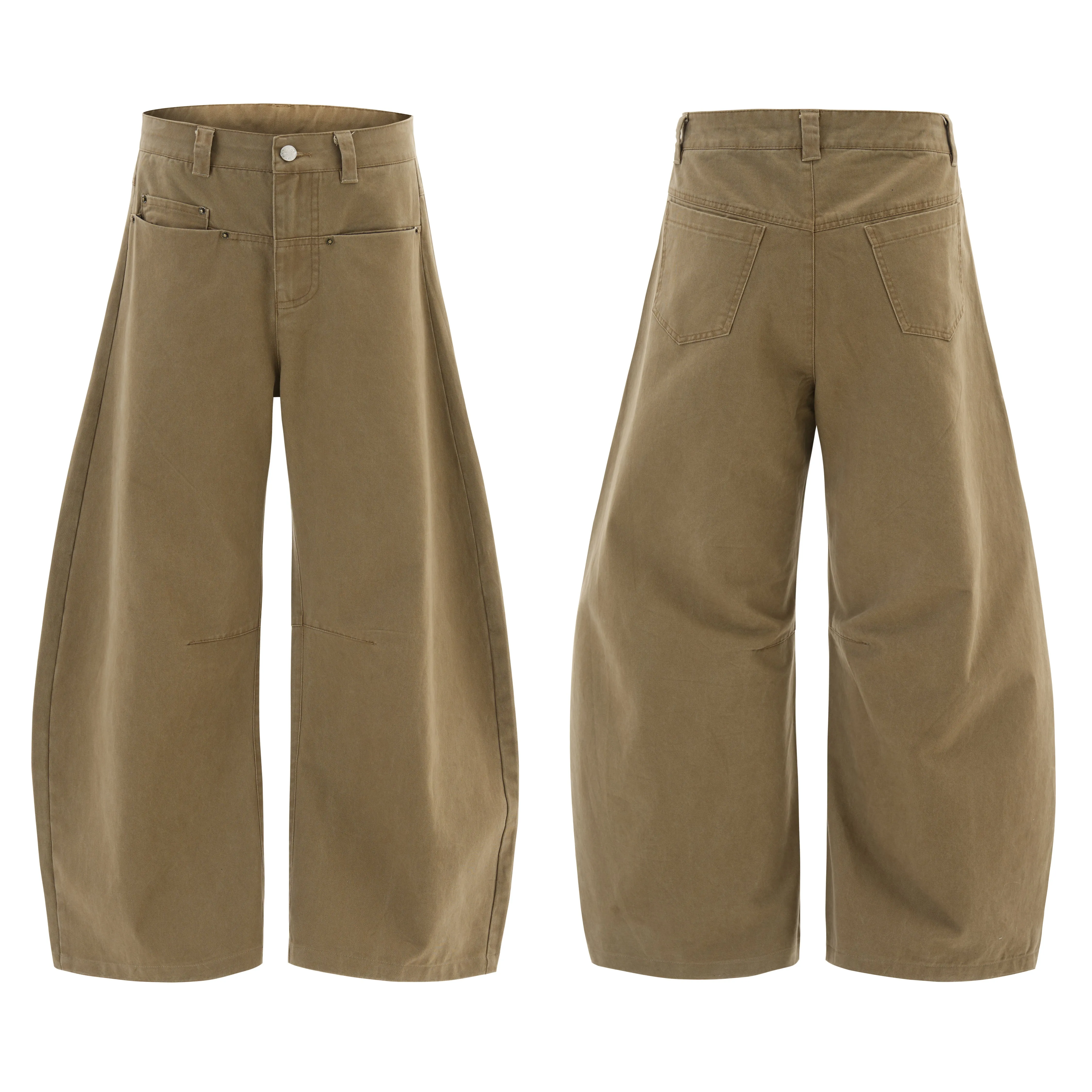 Omirad Minimalist Wide-Leg Canvas Trousers sold by Omirad product image thumbnail 5