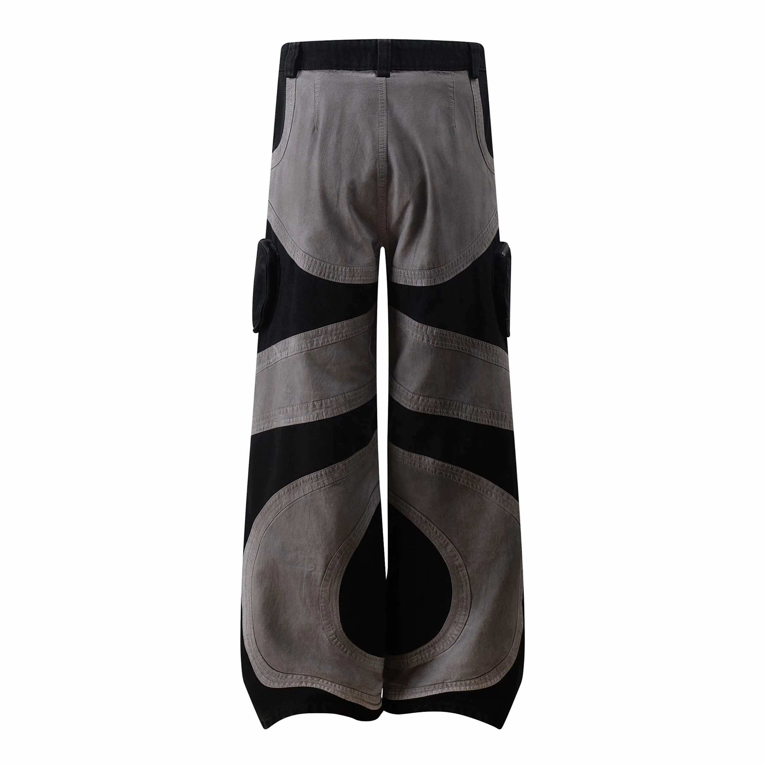 Omirad Multi-Panel Curved Contrast Wide-Leg Pants sold by Omirad product image thumbnail 4