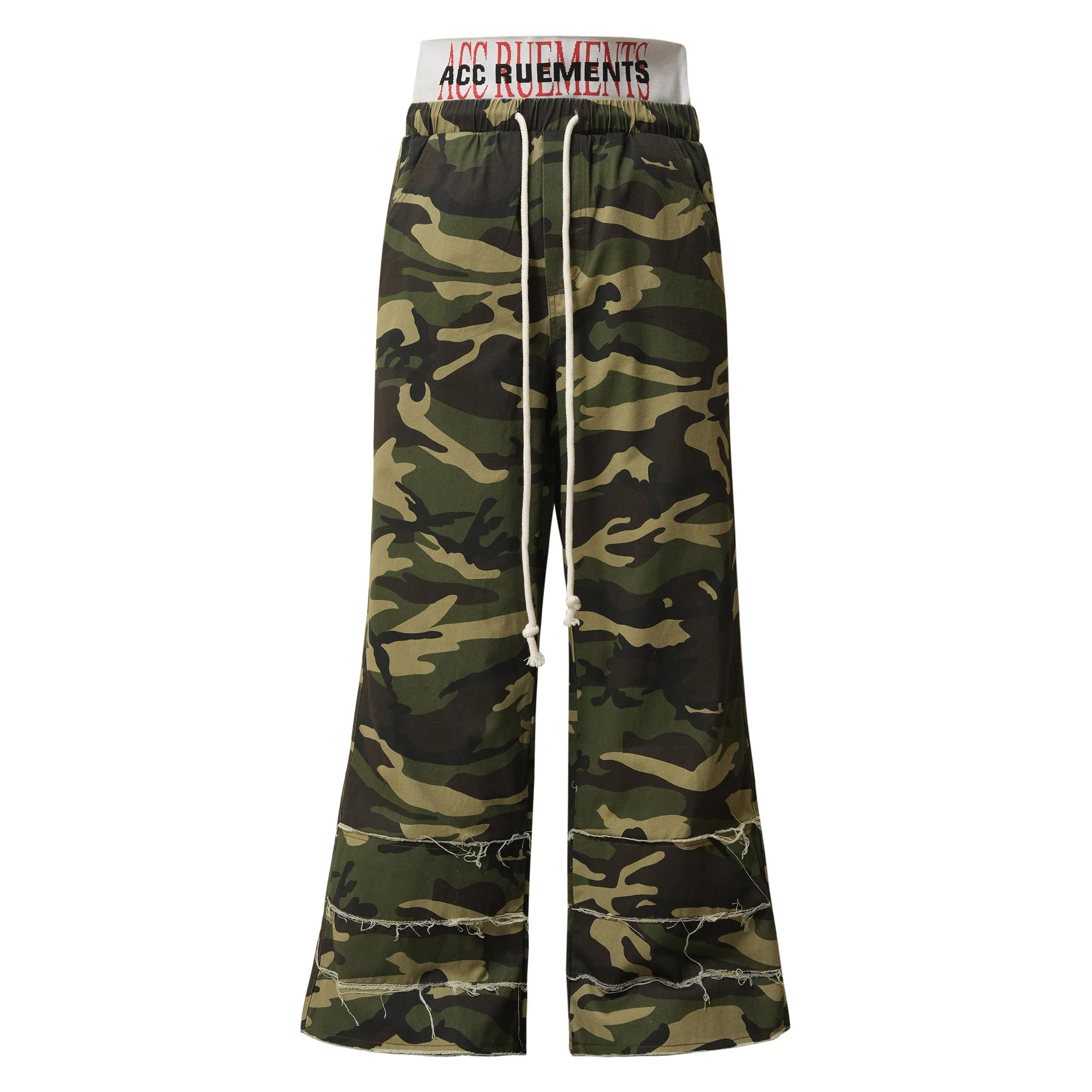 Omirad Distressed Wide-Leg Cotton Sweatpants sold by Omirad product image thumbnail 4