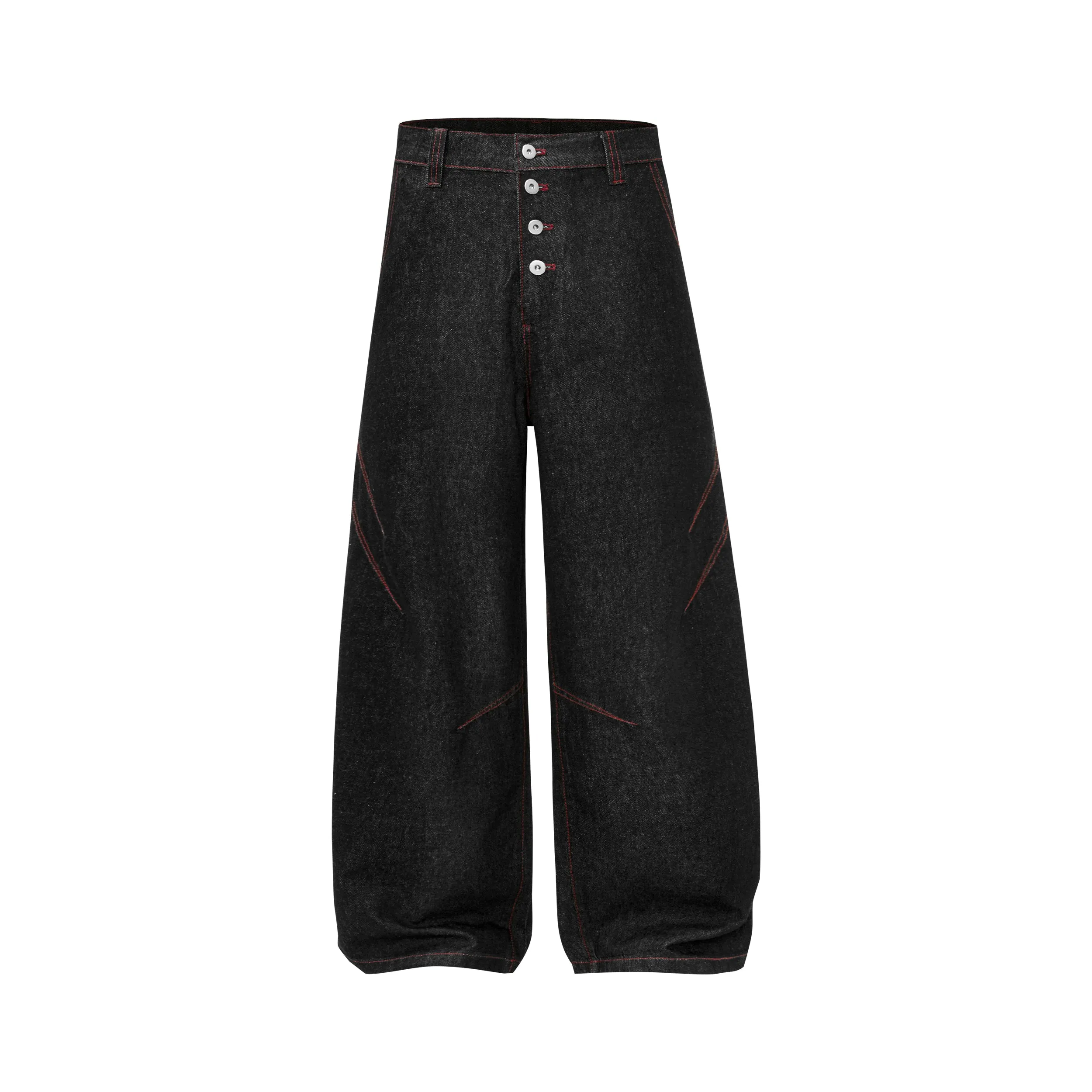 Omirad Multi-Button Wide Leg Denim Pants sold by Omirad product image thumbnail 3