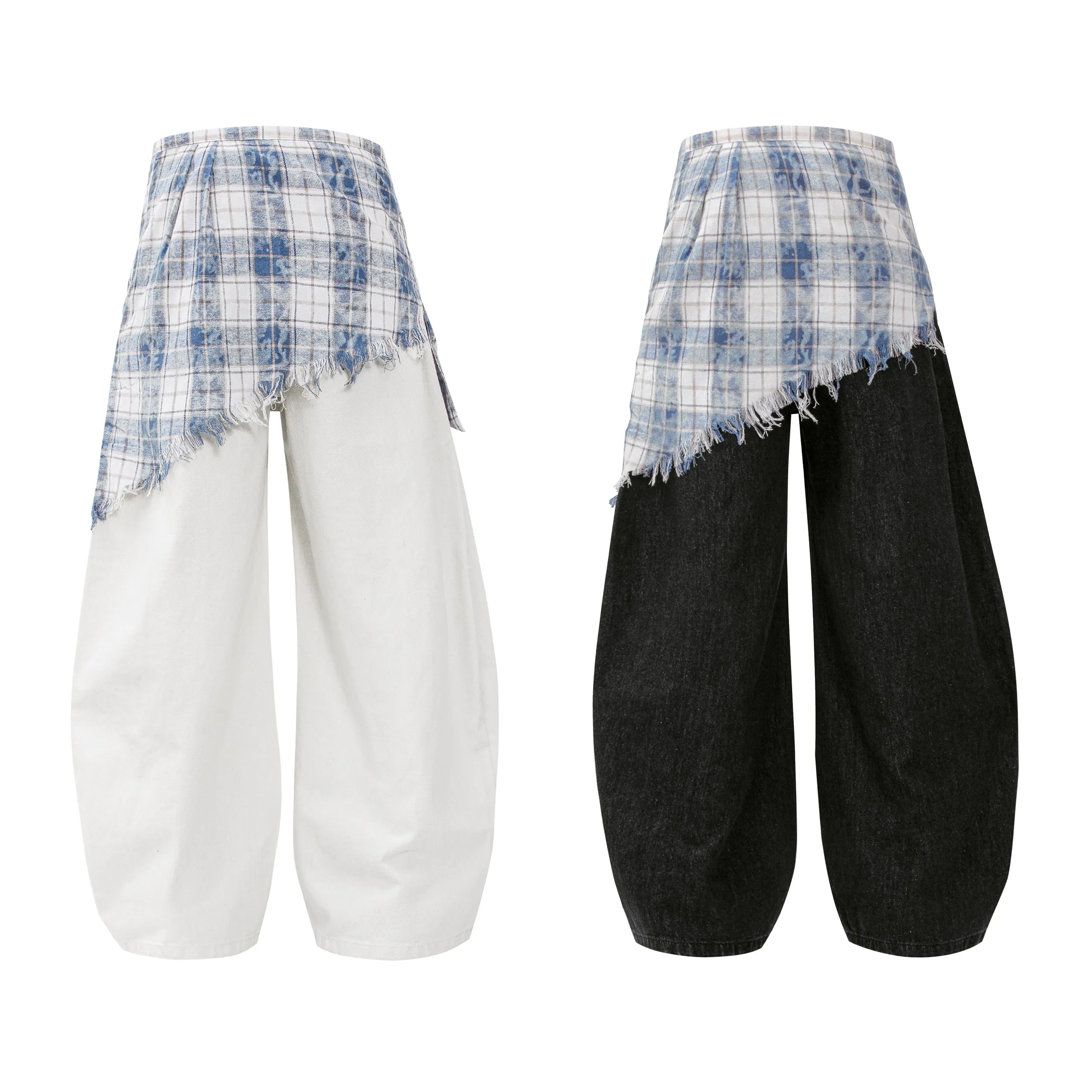 Omirad Layered Tie-Waist Baggy Pants sold by Omirad product image thumbnail 3