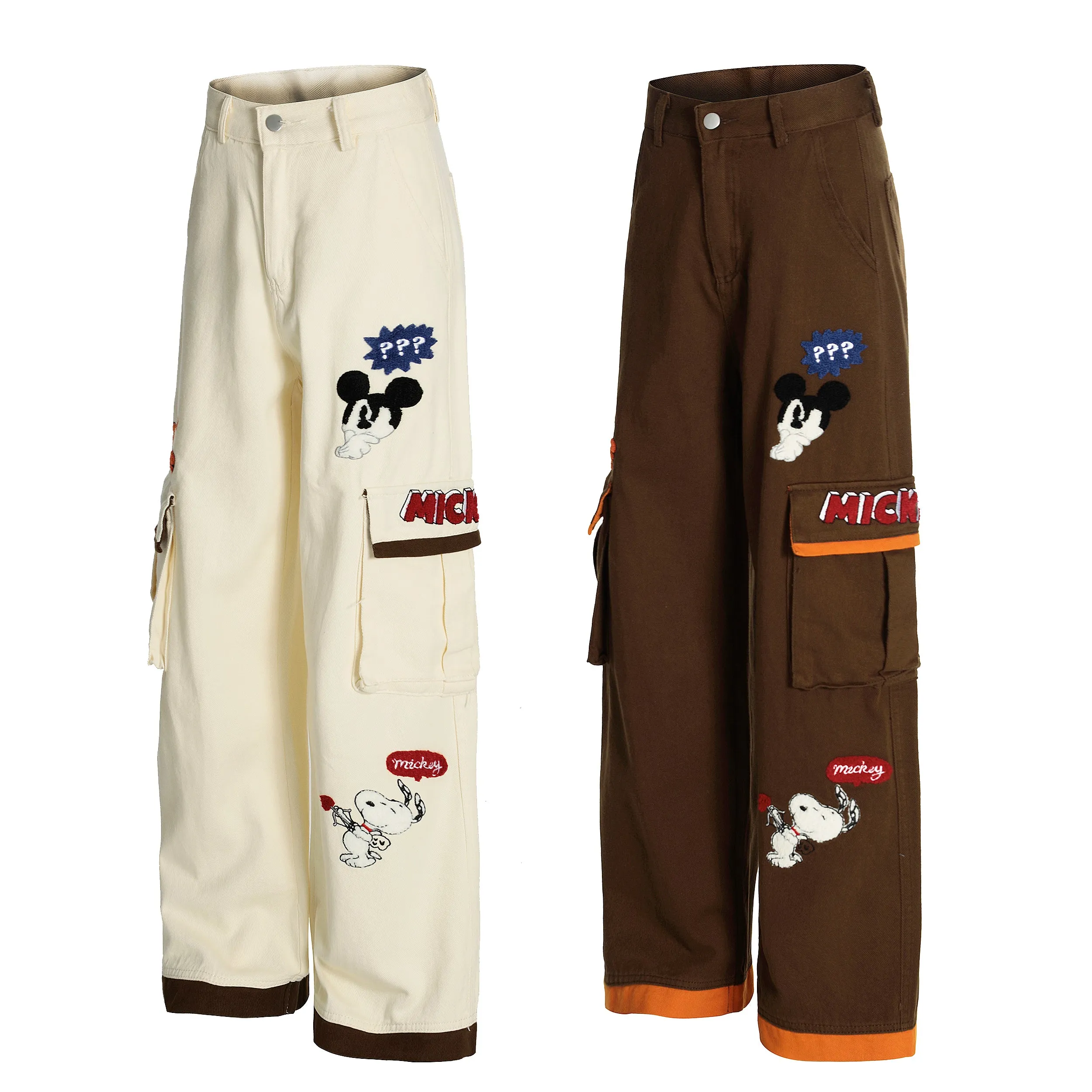 Omirad Cartoon Patch Cargo Wide-Leg Pants sold by Omirad product image thumbnail 2