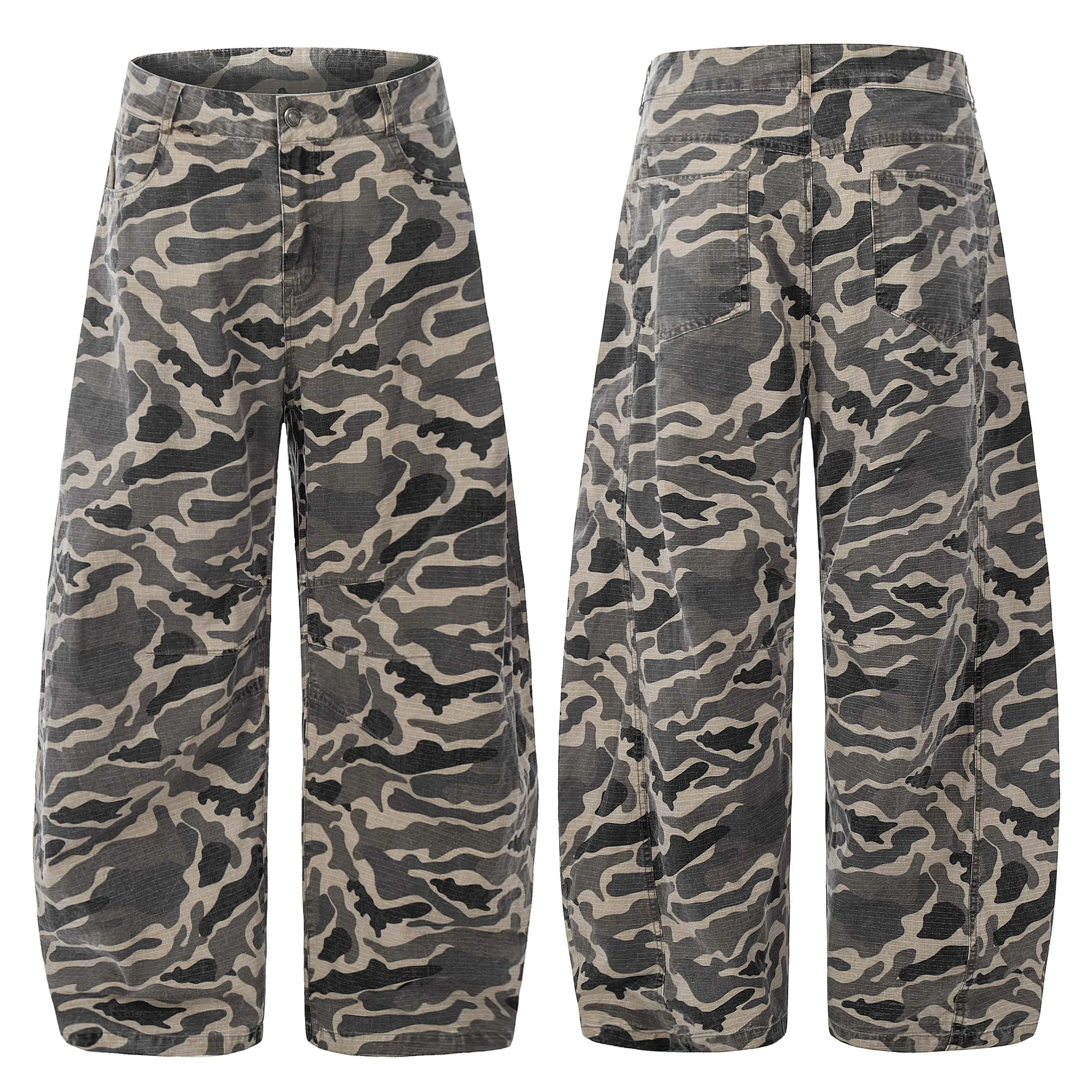 Omirad Grey Camo Barrel Pants sold by Omirad