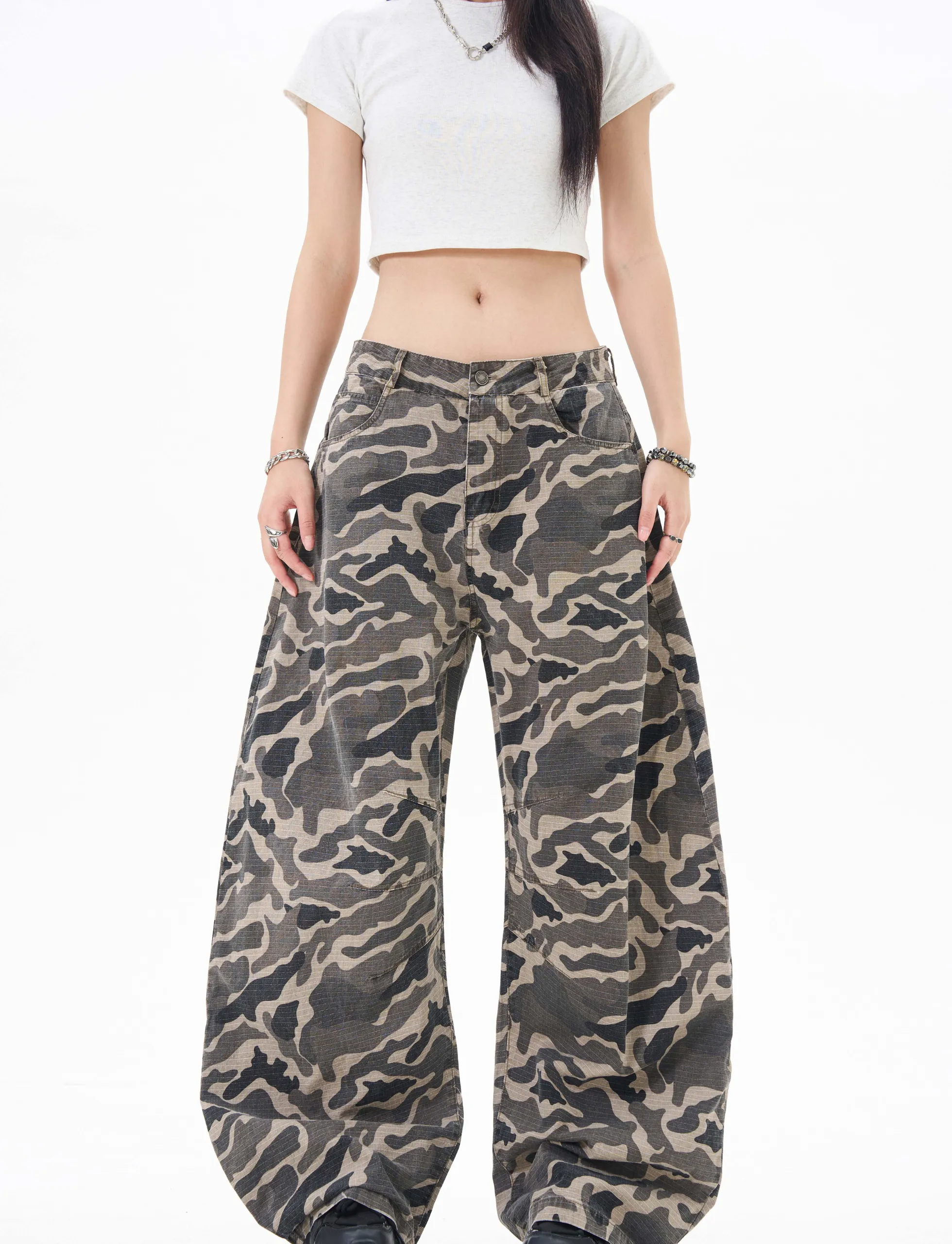 Omirad Grey Camo Barrel Pants sold by Omirad product image thumbnail 5