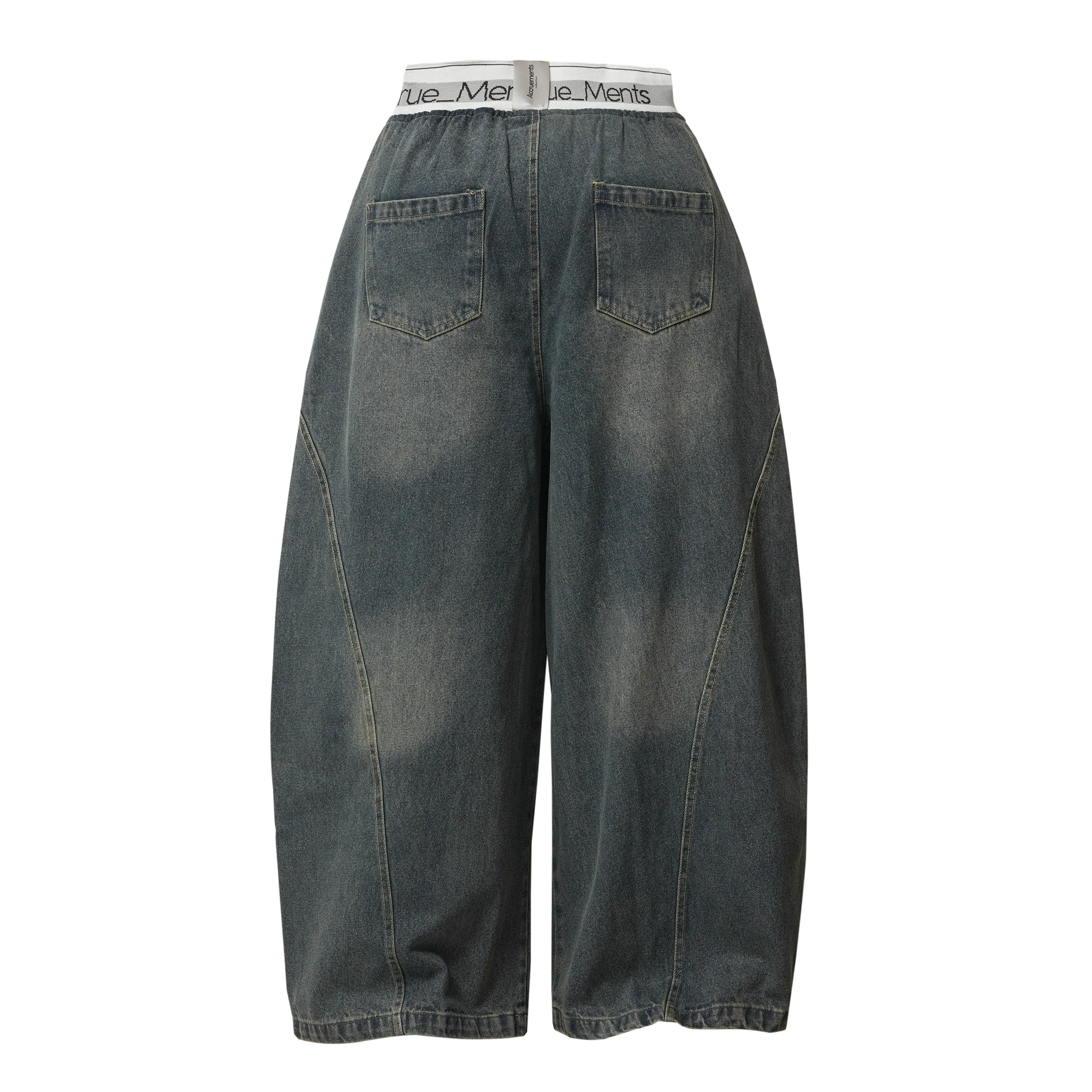 Omirad Drawstring Wide-Leg Denim Pants sold by Omirad product image thumbnail 3