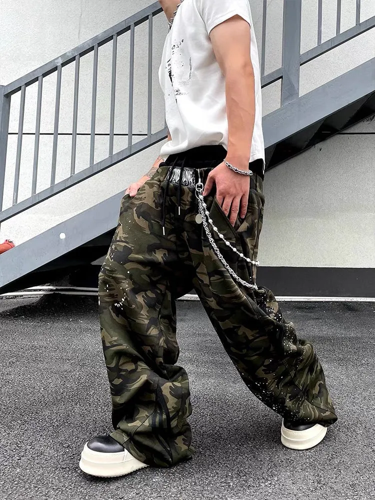 Omirad Camo Paint-Splatter Wide-Leg Pants sold by Omirad product image thumbnail 4