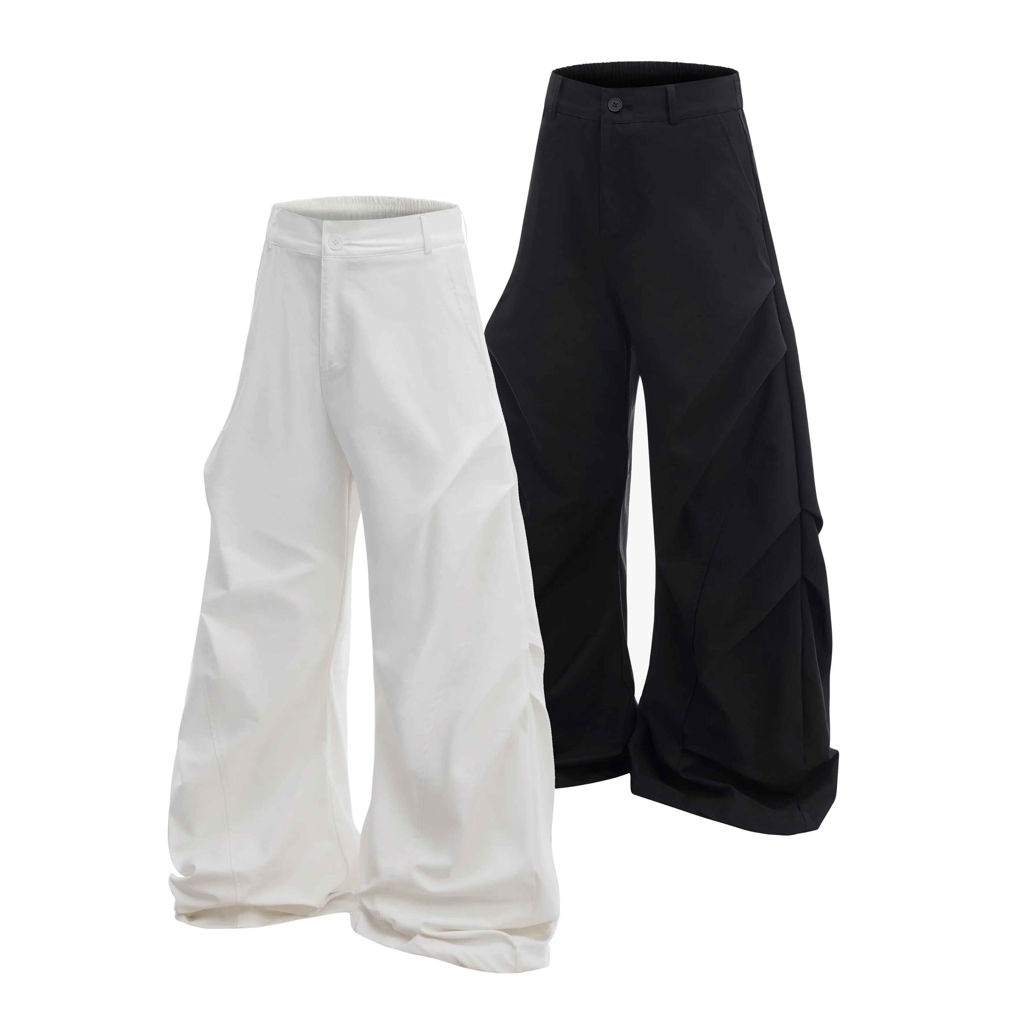 Omirad Sculpted Pleat Tech Wide Pants sold by Omirad
