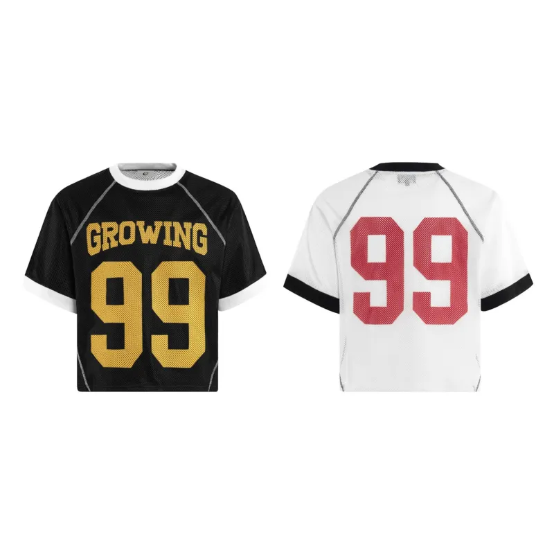 Omirad Contrast-Trim Mesh Jersey Tee sold by Omirad